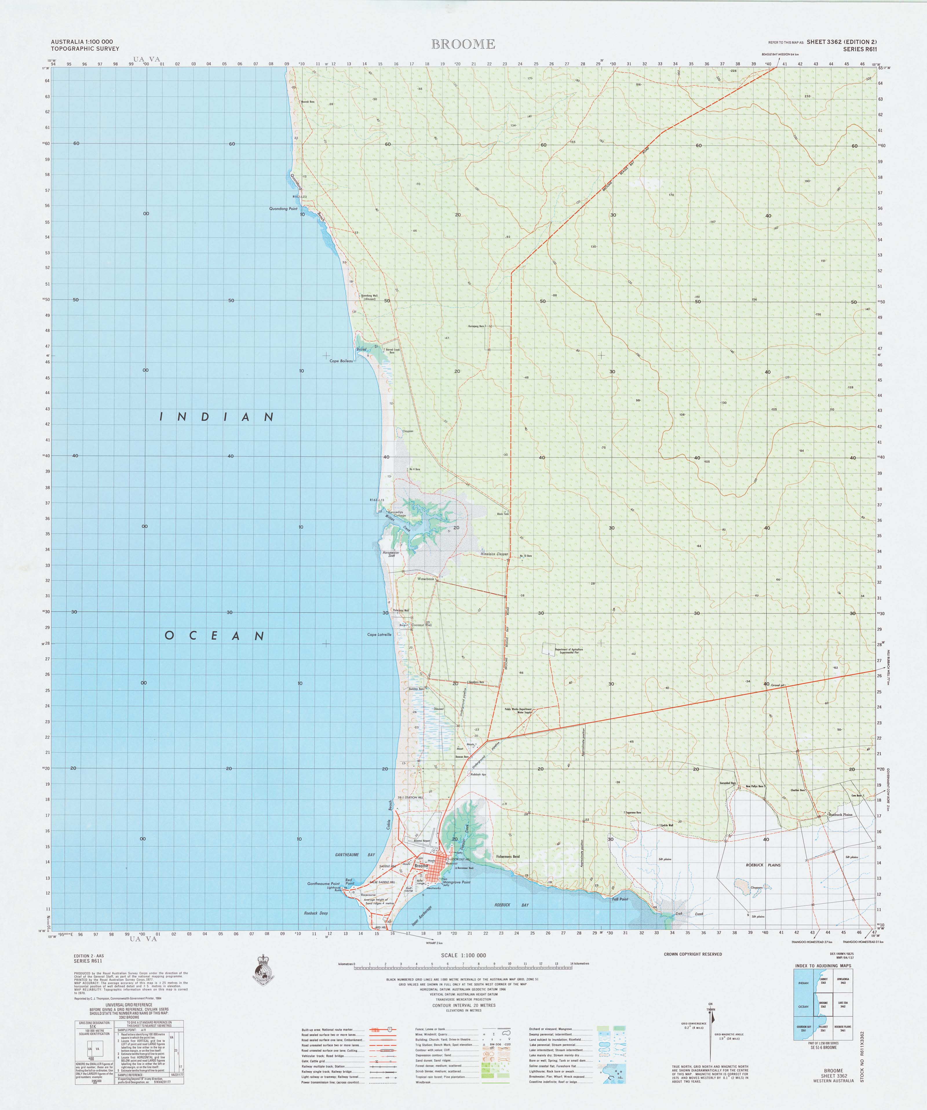 3362 Broome 1:100k Topographic Map