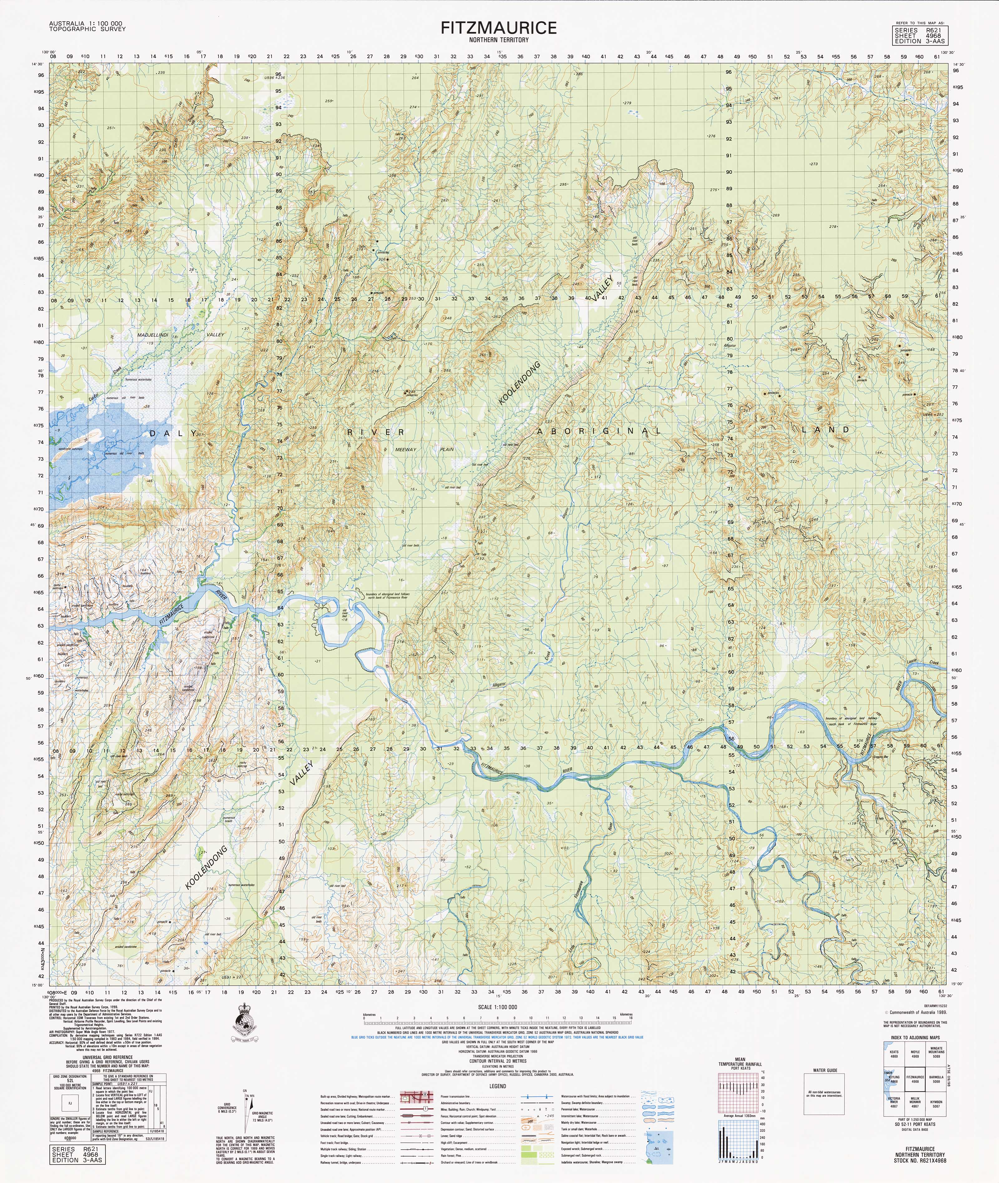 4968 Fitzmaurice 1:100k Topographic Map