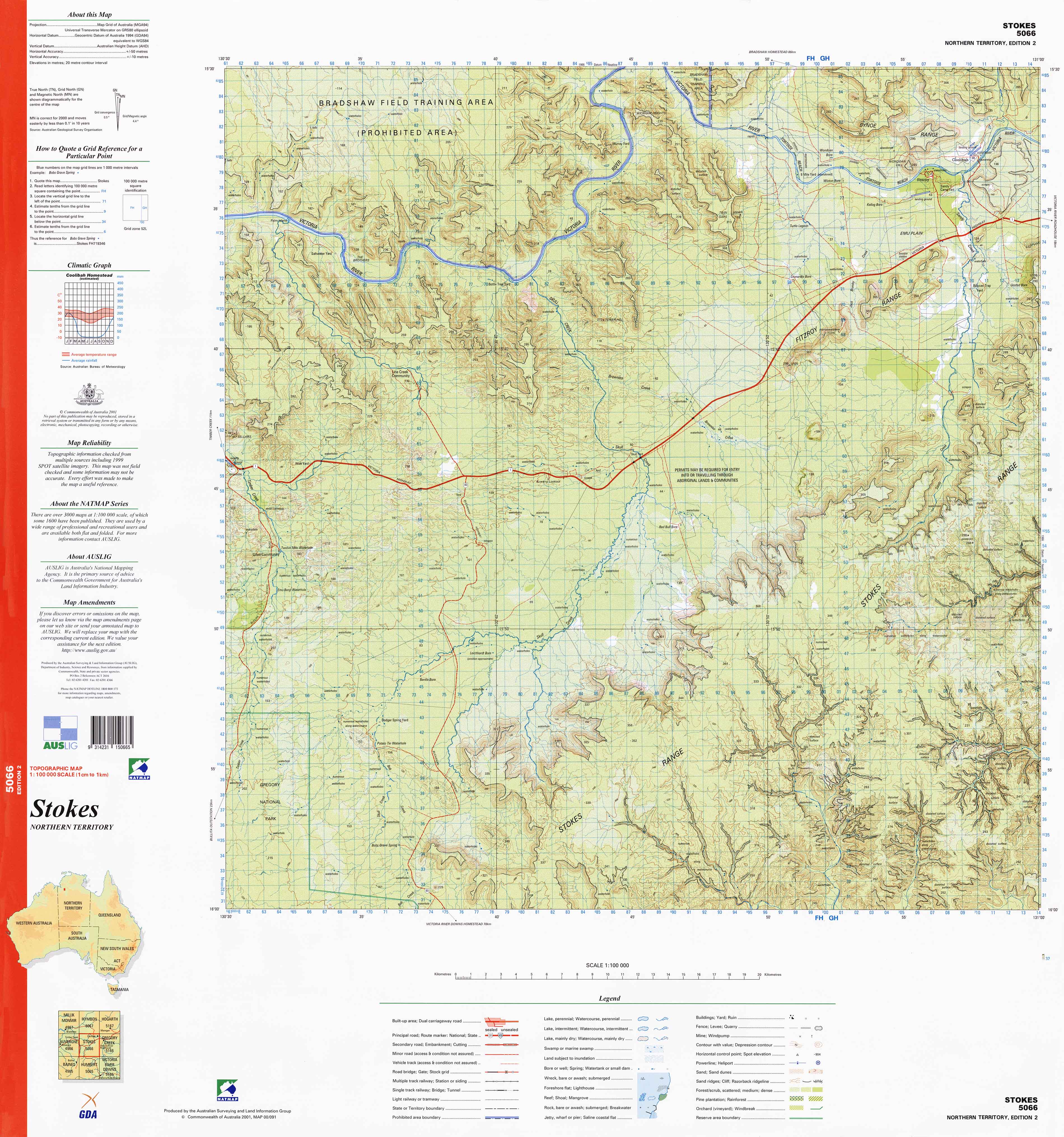 5066 Stokes 1:100k Topographic Map