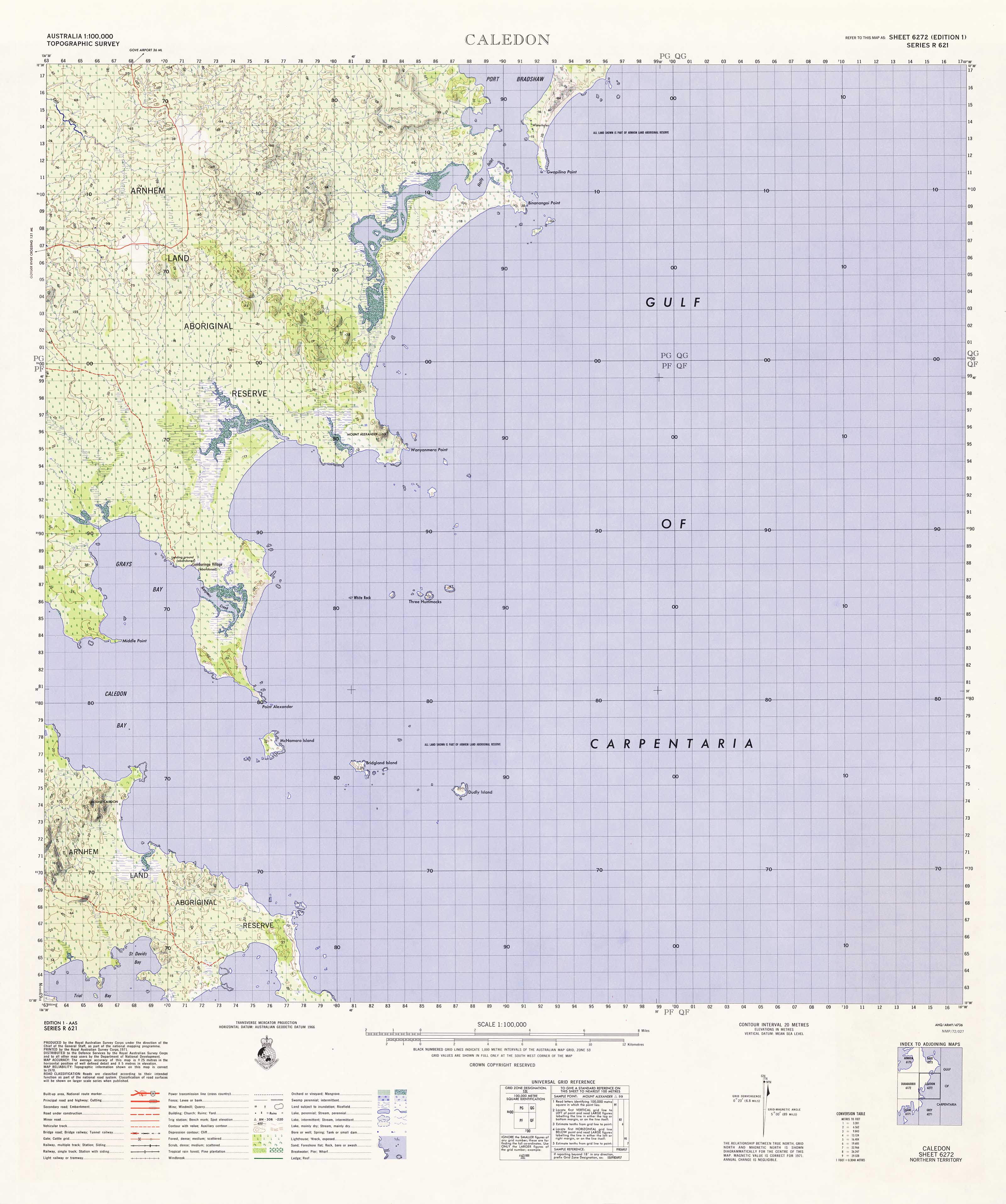 6272 Caledon 1:100k Topographic Map