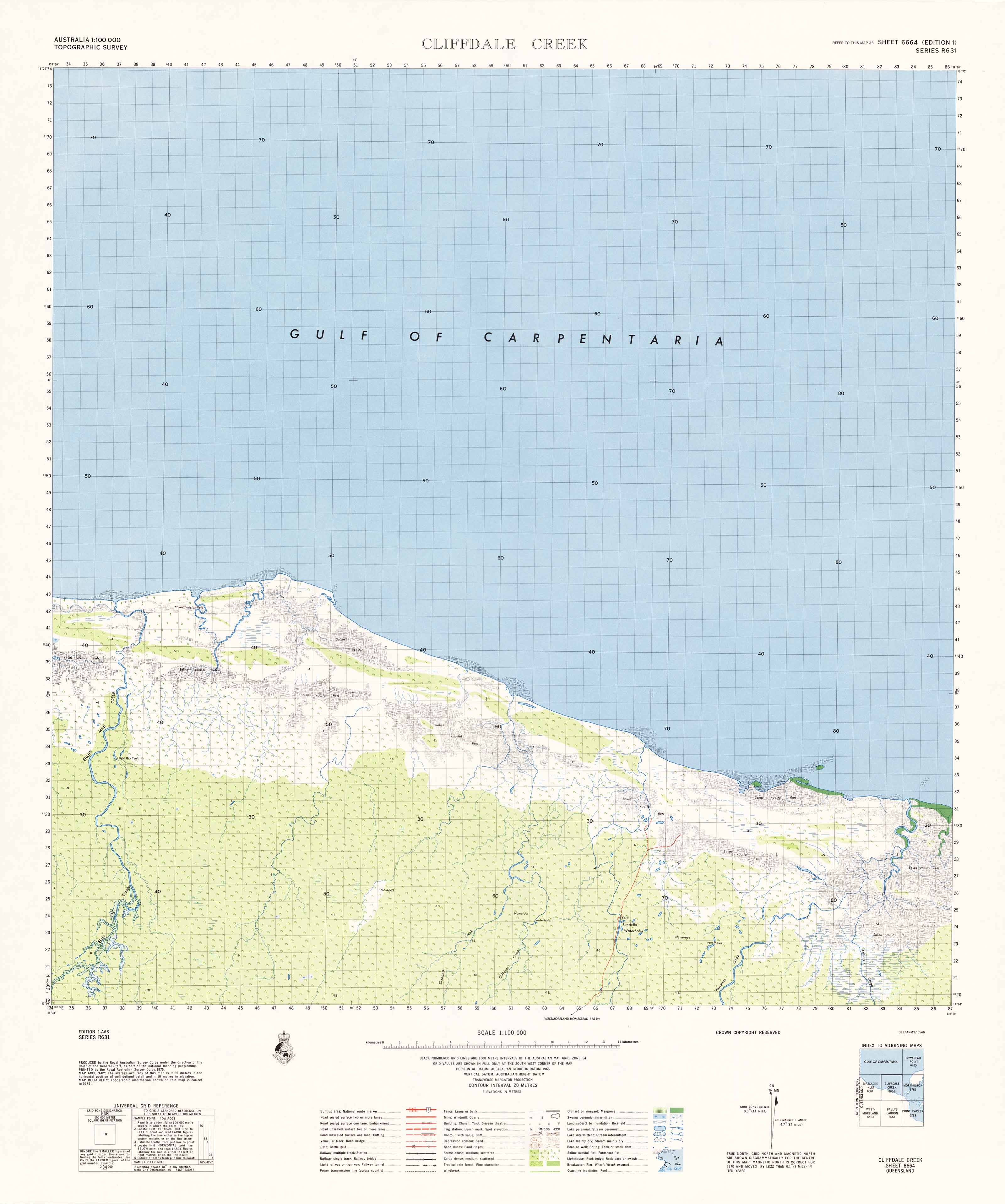 6664 Cliffdale Creek 1:100k Topographic Map
