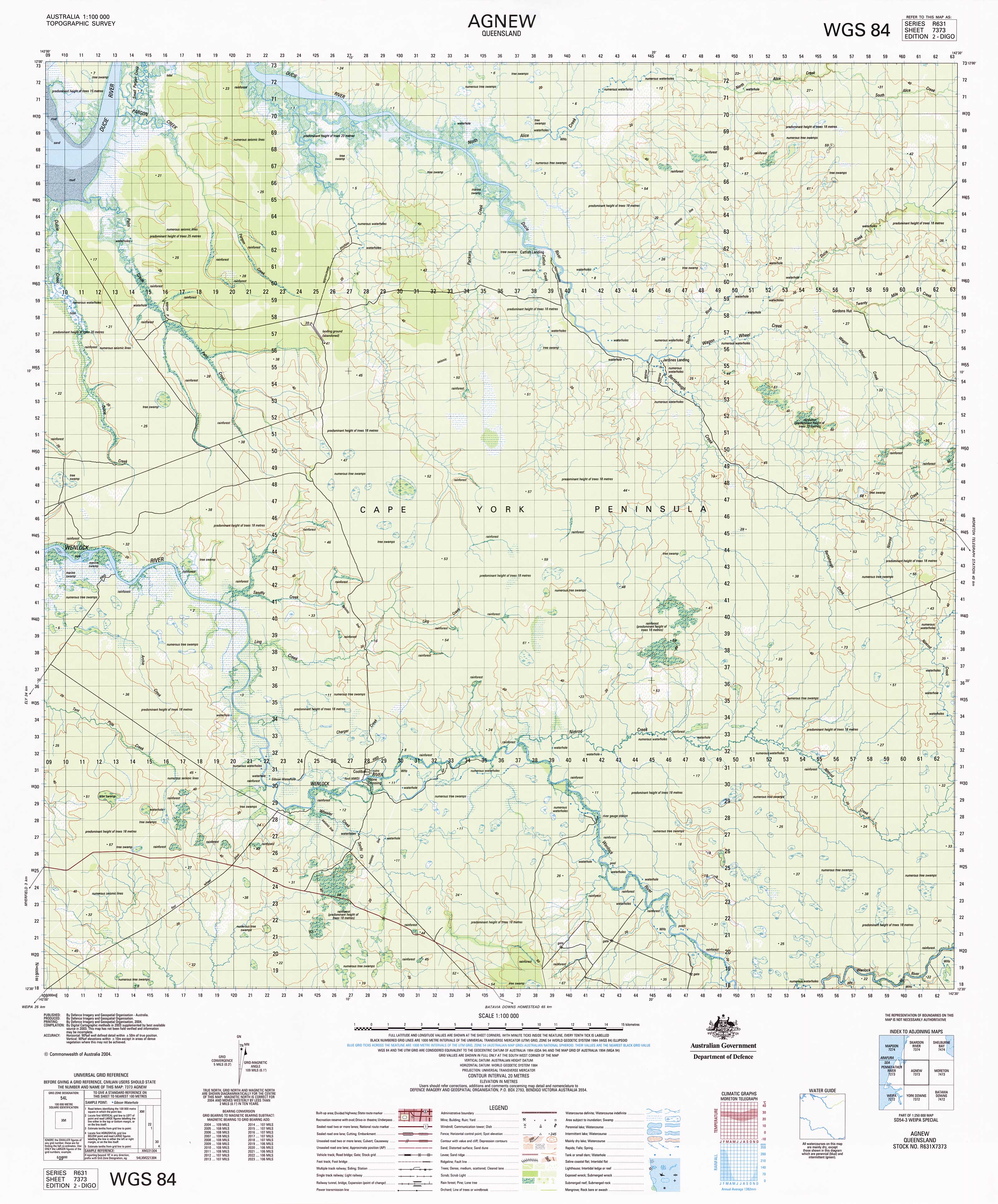 7373 Agnew 1:100k Topographic Map