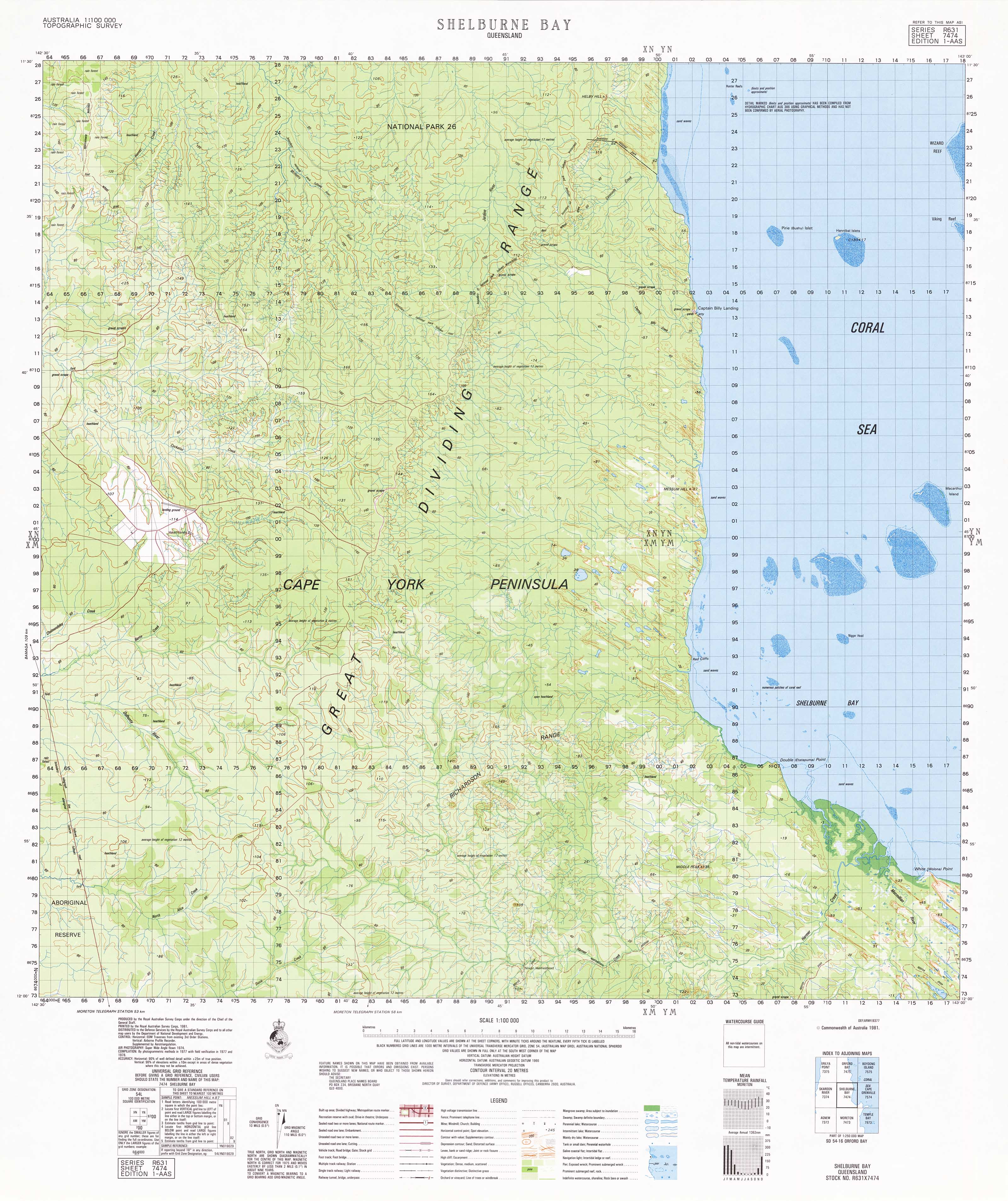 7474 Shelburne Bay 1:100k Topographic Map