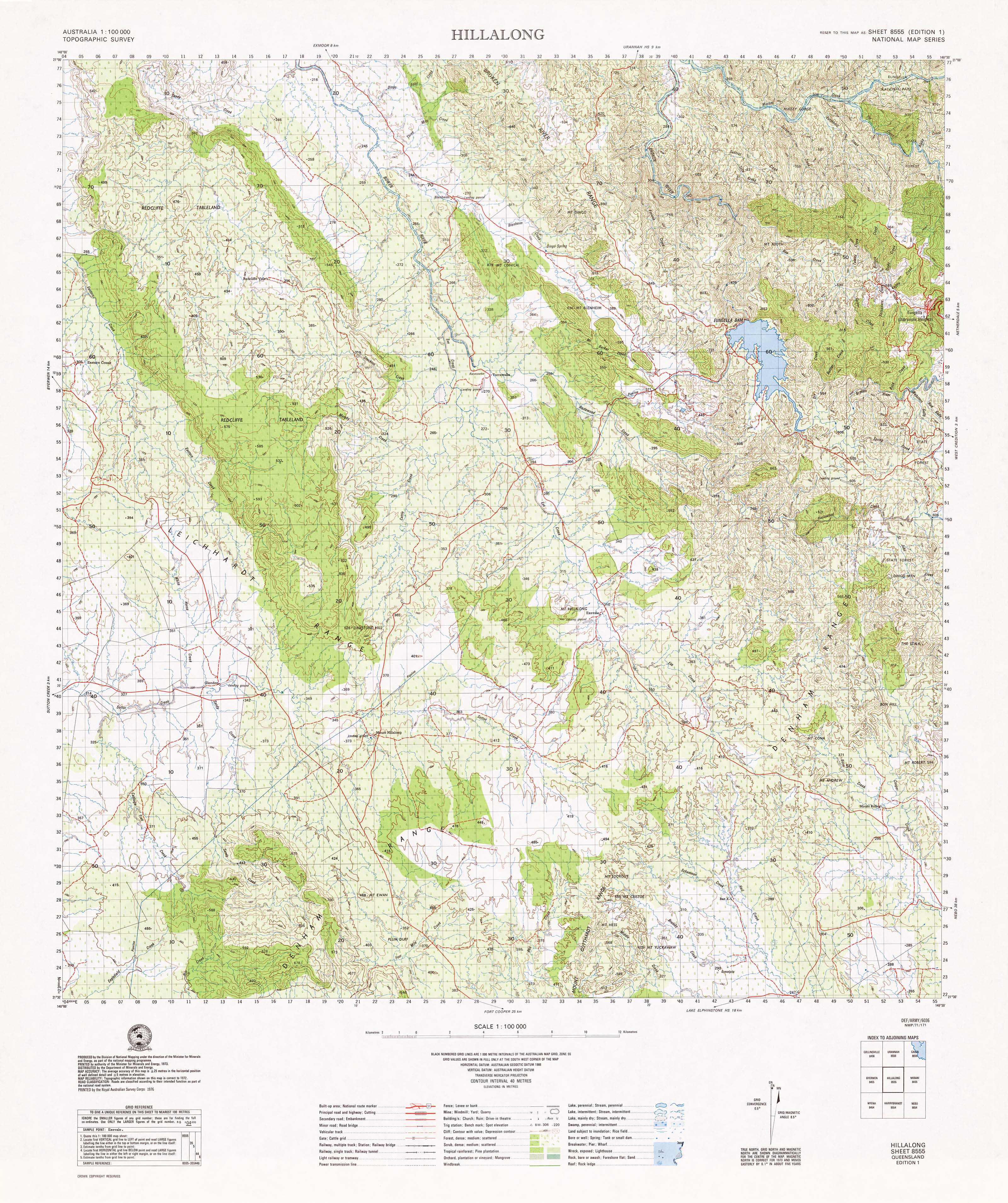 8556 Urannah 1:100k Topographic Map