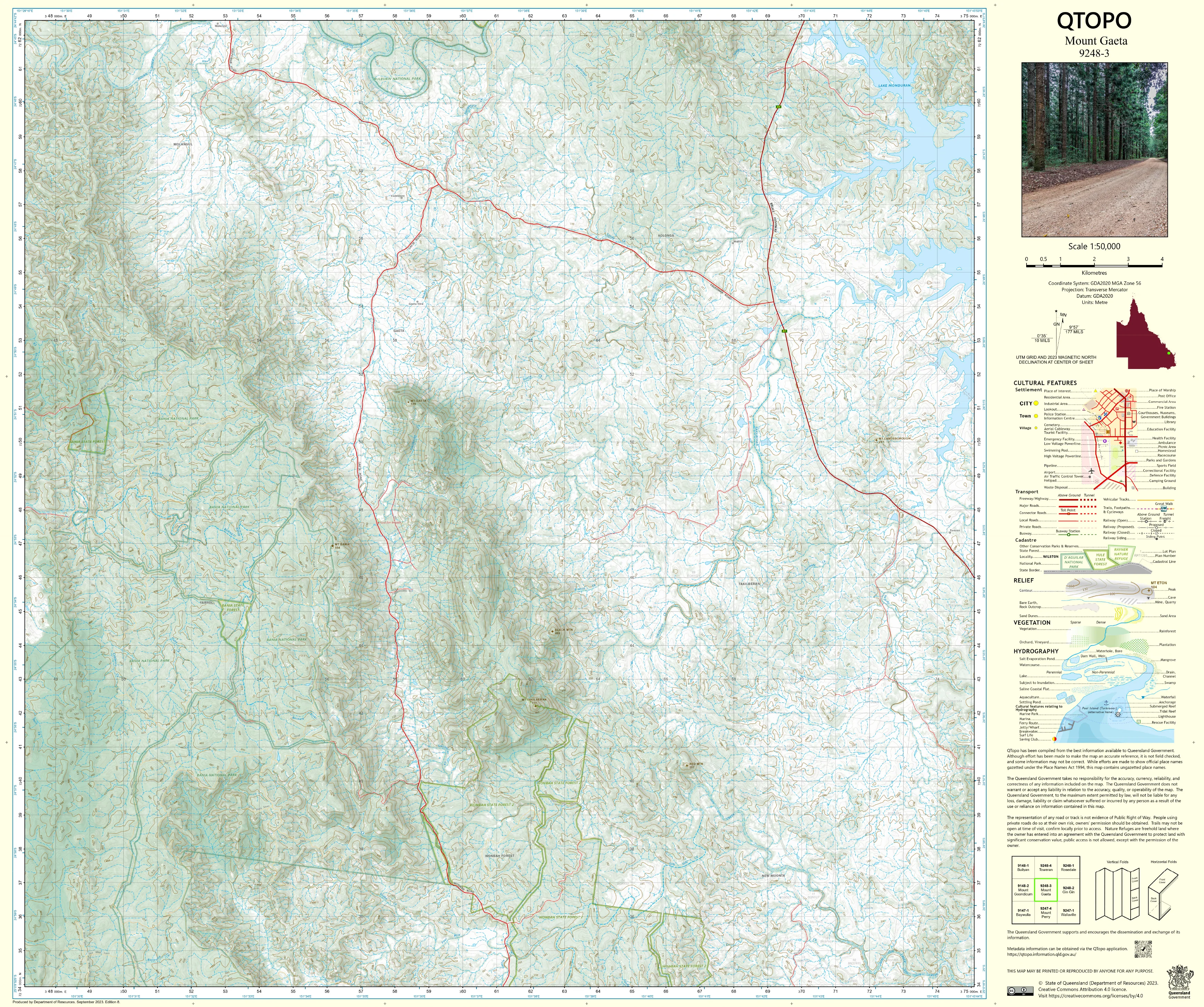 9248-3 Mount Gaeta QTopo 1:50,000 Topographic Map