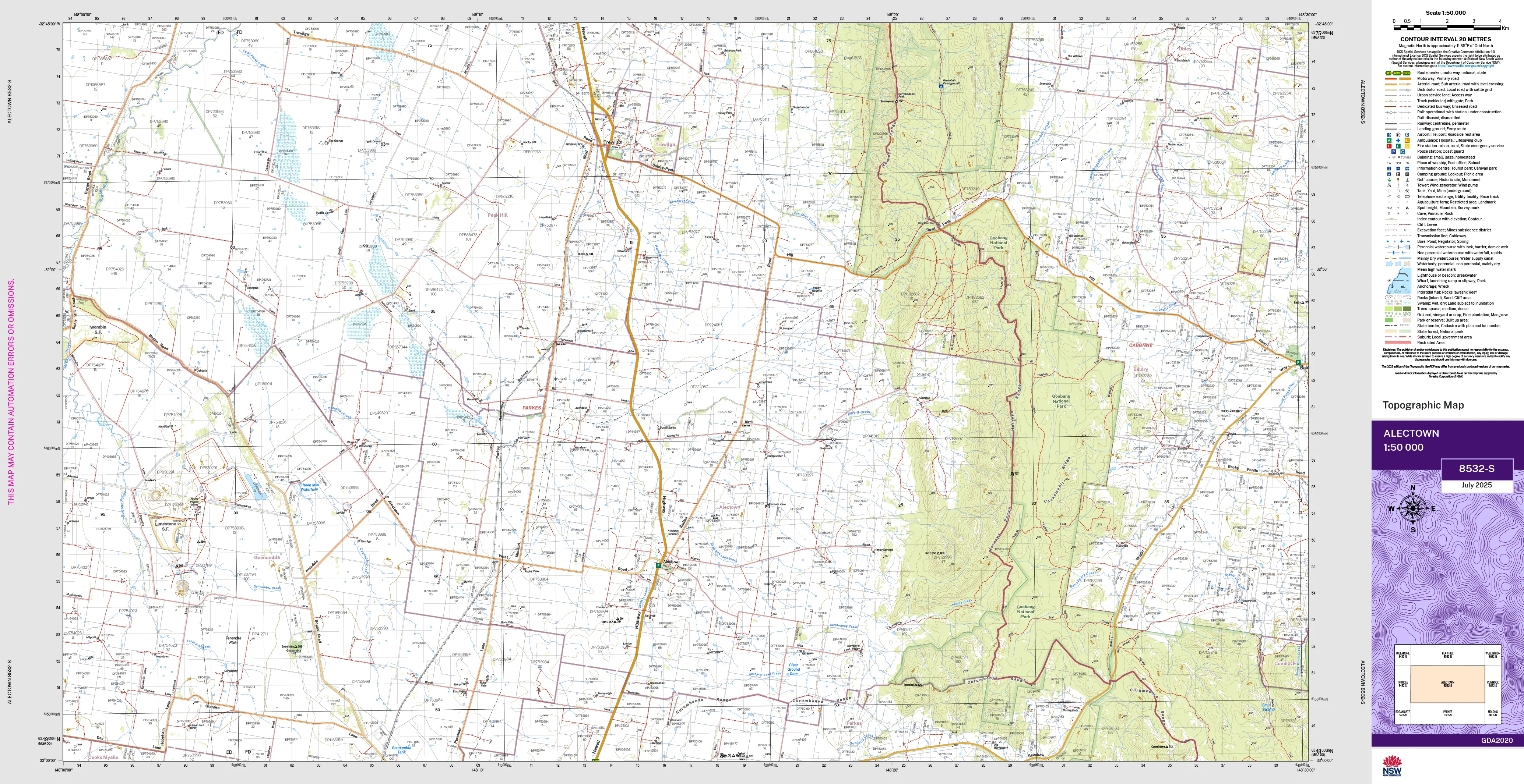 Alectown 8532-S Topographic Map 1:50k