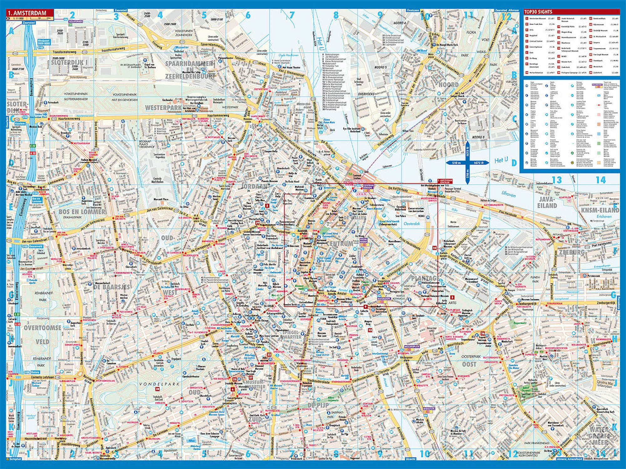 Amsterdam Borch Folded Laminated Map - Image 3