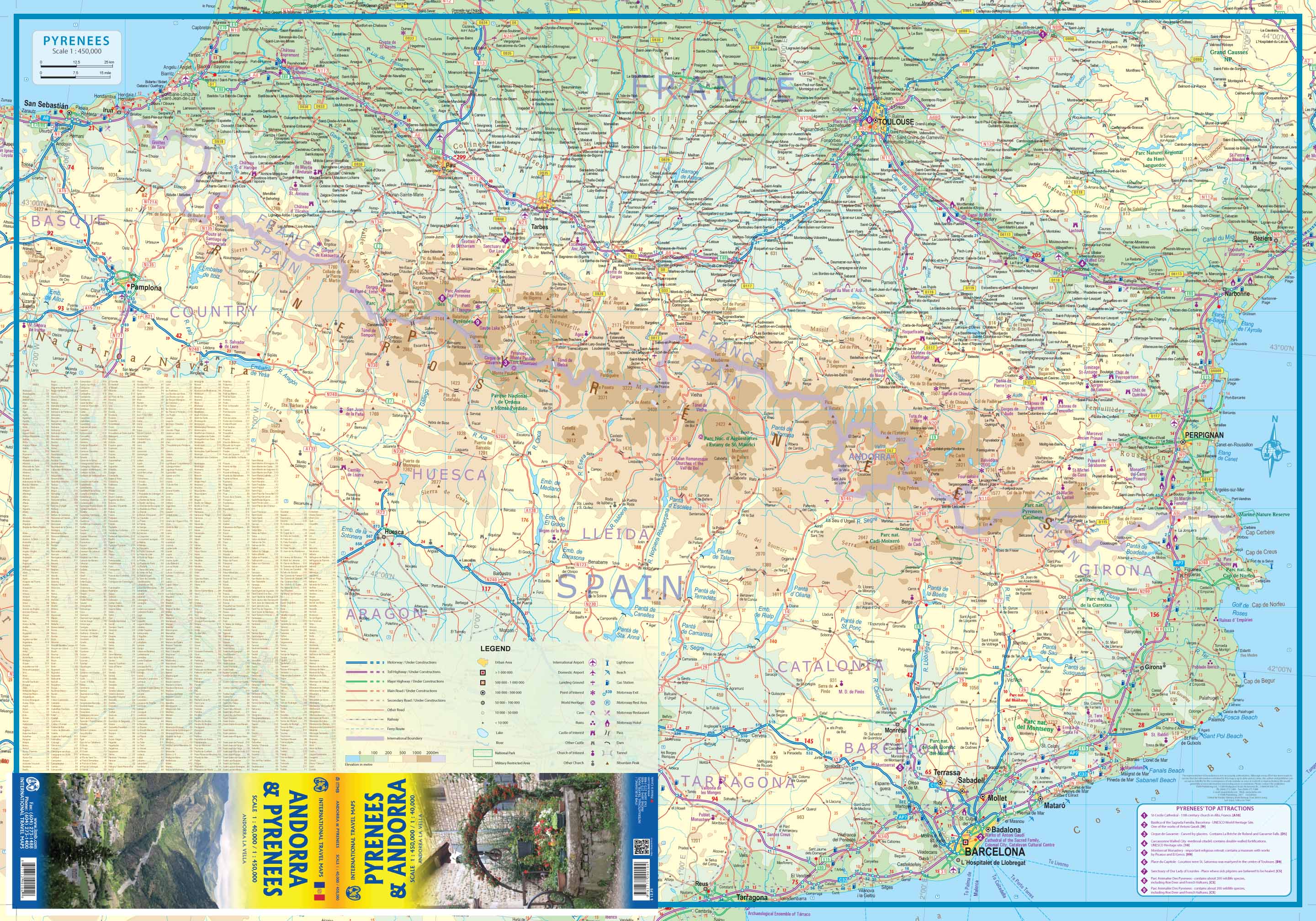Andorra & The Pyrenees ITMB Map - Image 2