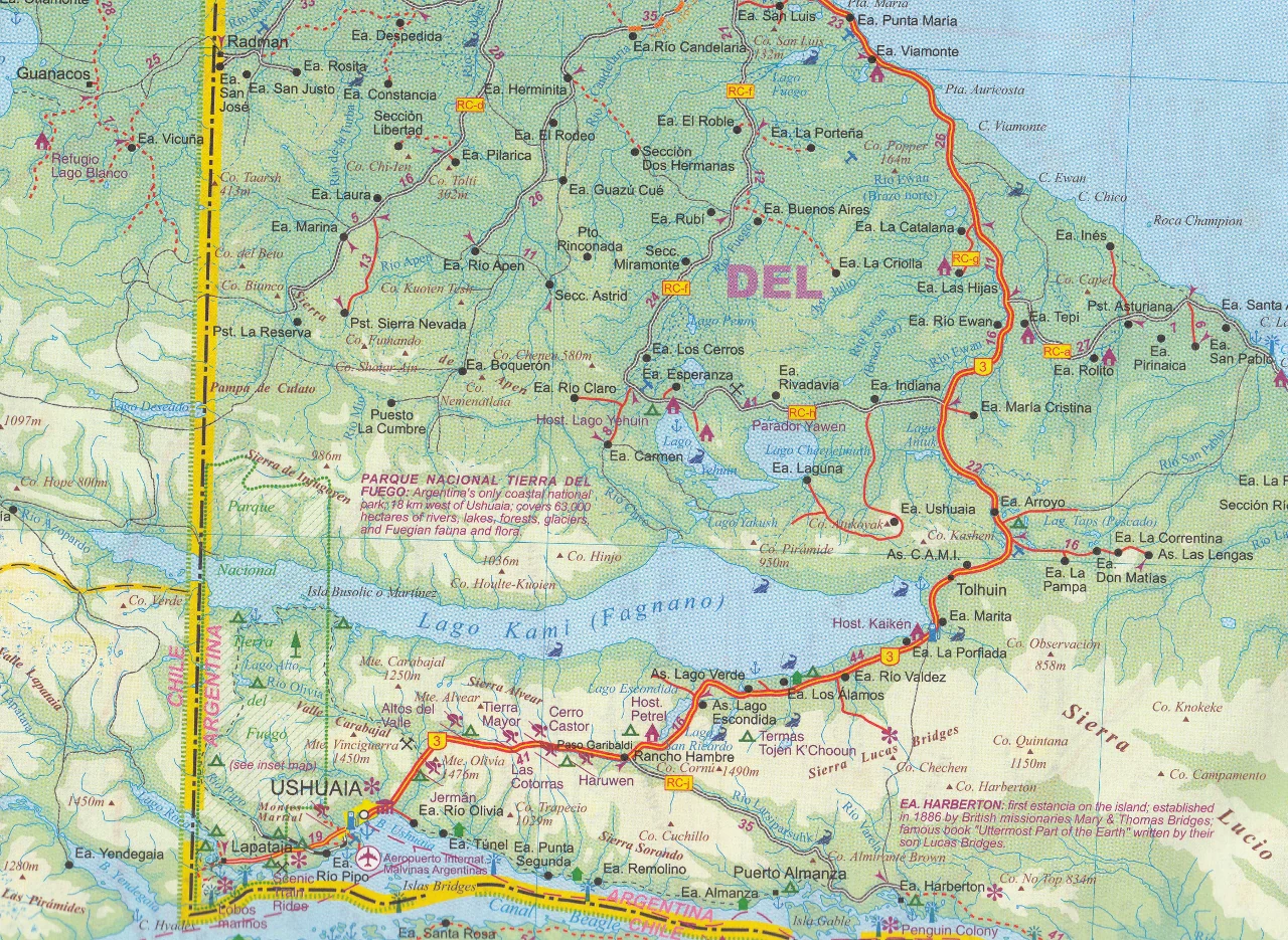Argentina South & Tierra del Fuego ITMB Map - Image 3