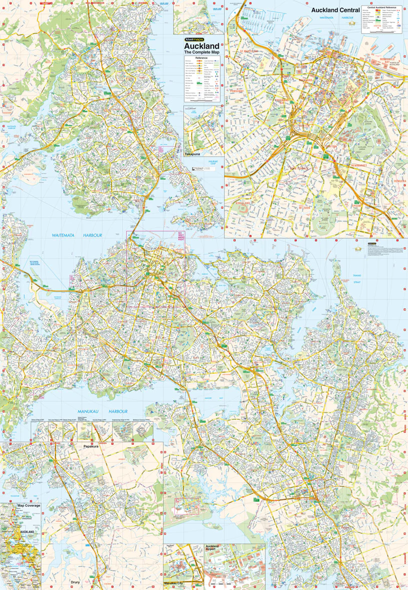 Auckland Complete New Zealand Kiwimaps Folded Map - Image 2