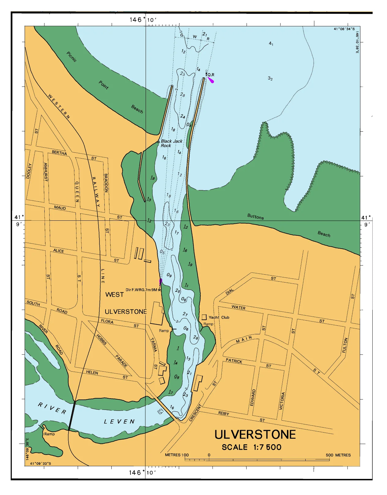 AUS 164 - Approaches to Devonport Nautical Chart - Image 2