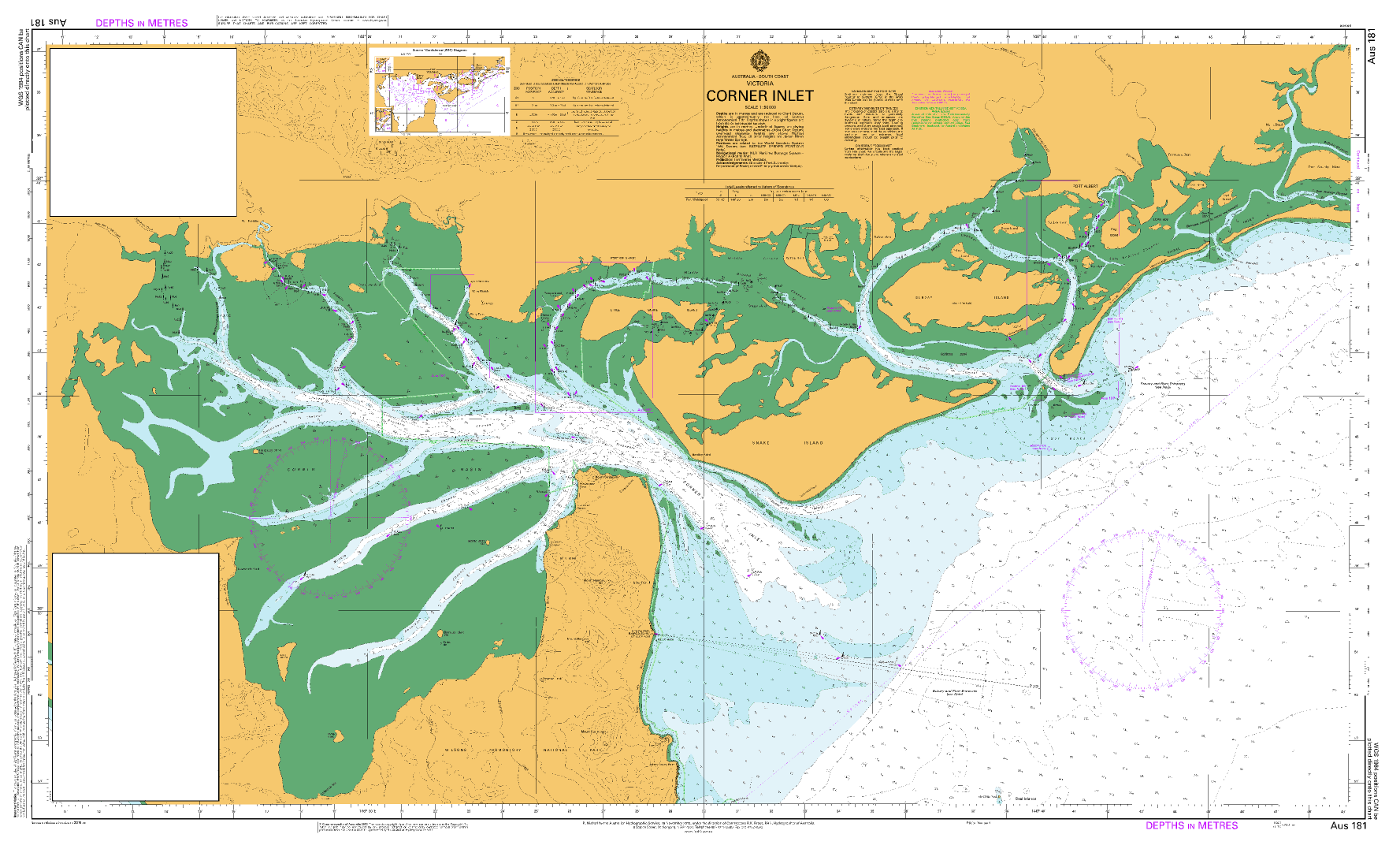 AUS 181 - Approaches to Corner Inlet and Port Albert Nautical Chart - Image 2
