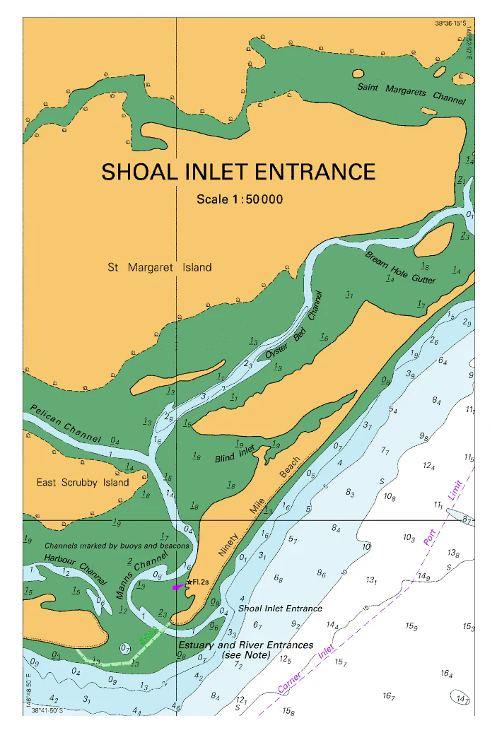 AUS 181 - Approaches to Corner Inlet and Port Albert Nautical Chart - Image 4
