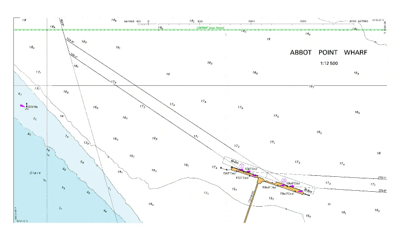 AUS 255 - Approaches to Abbot Point Nautical Chart - Image 2