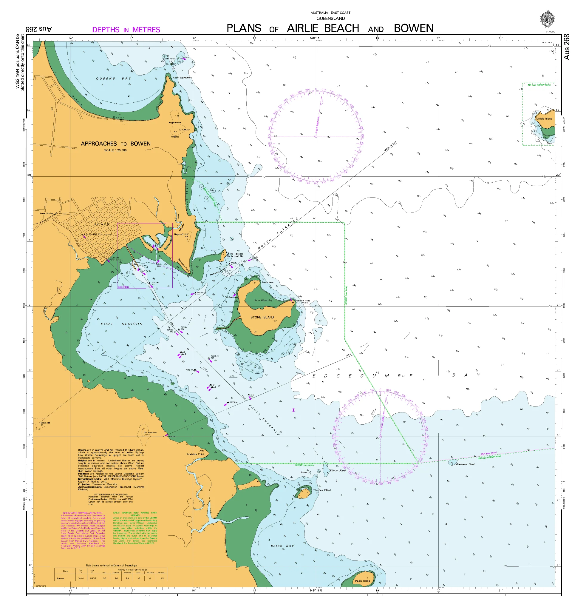 AUS 268 - Plans of Airlie Beach and Bowen Nautical Chart - Image 2