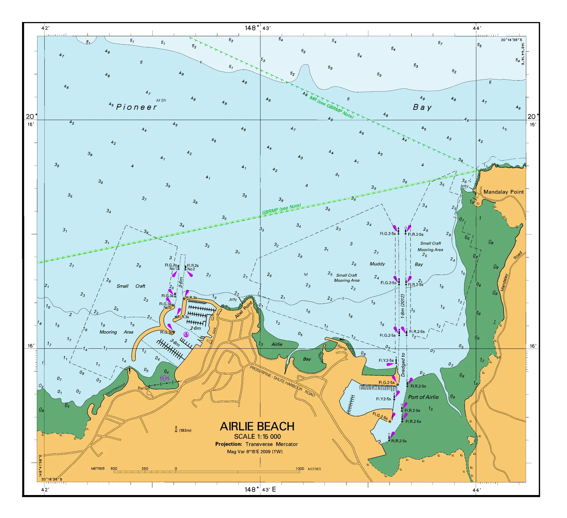 AUS 268 - Plans of Airlie Beach and Bowen Nautical Chart - Image 3