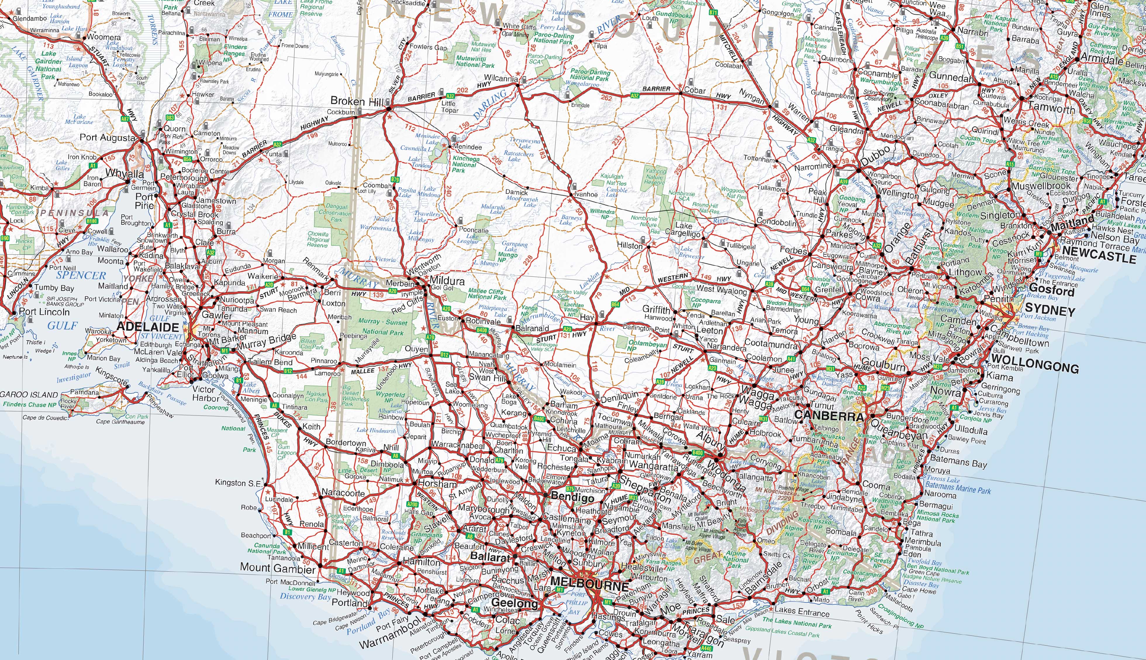 Australia Hema 1660 x 1455mm Mega Map Canvas Wall Map with Hang Rails - Image 2