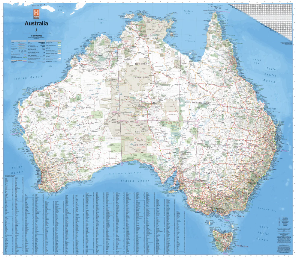 Australia Hema Large Map Folded - Image 2