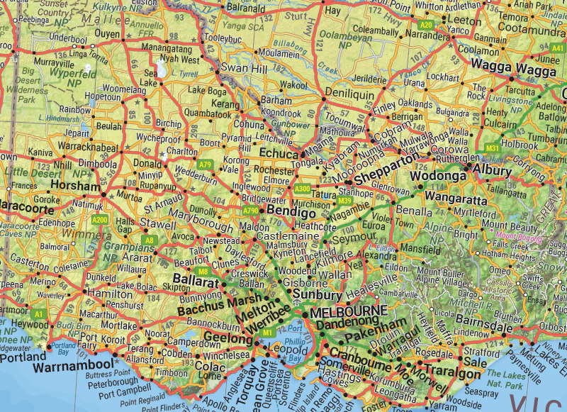 Australia Hema 1660 x 1455mm Road & Terrain Mega Map Laminated Wall Map with FREE Map Dots - Image 3
