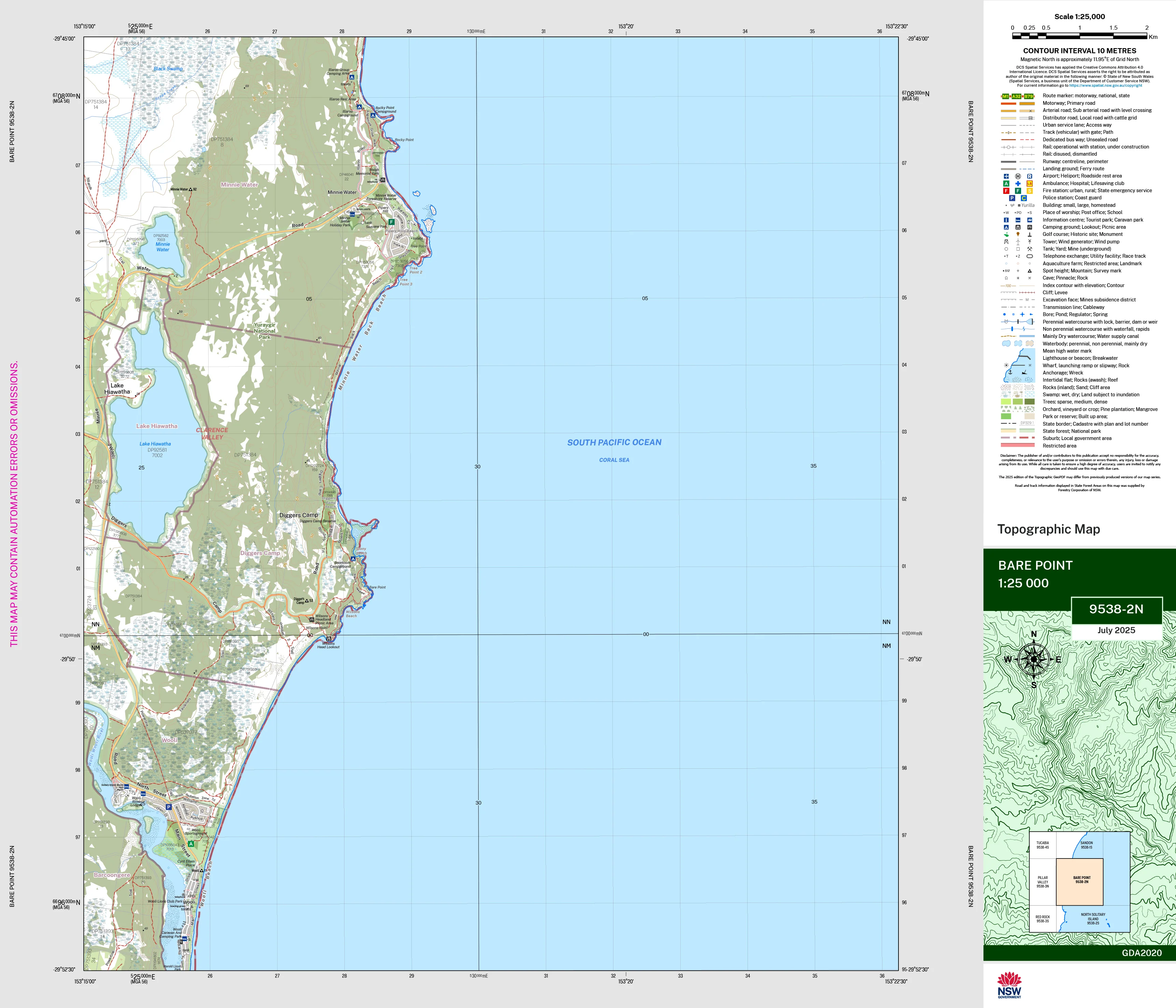 Bare Point 9538-2N Topographic Map 1:25k