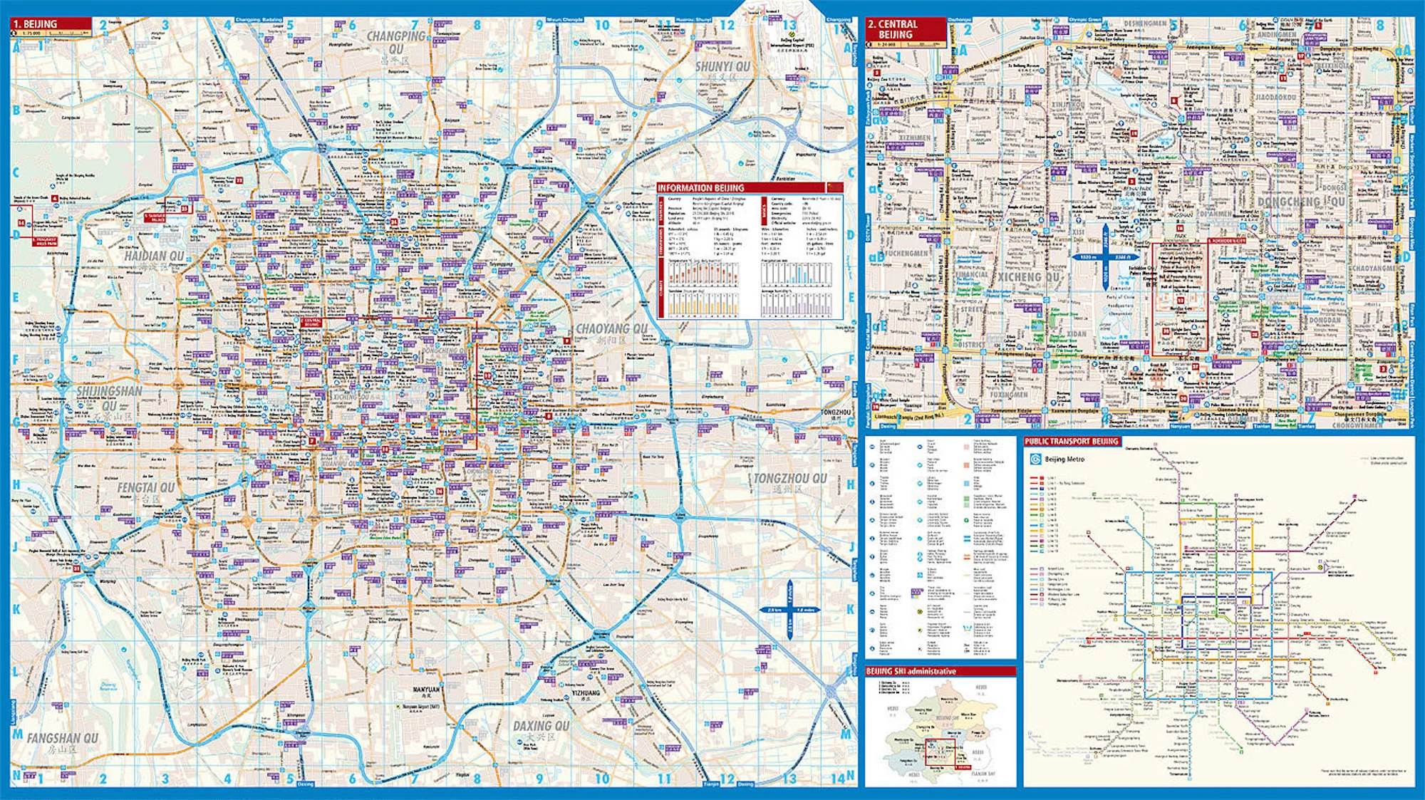 Beijing Borch Folded Laminated Map - Image 3