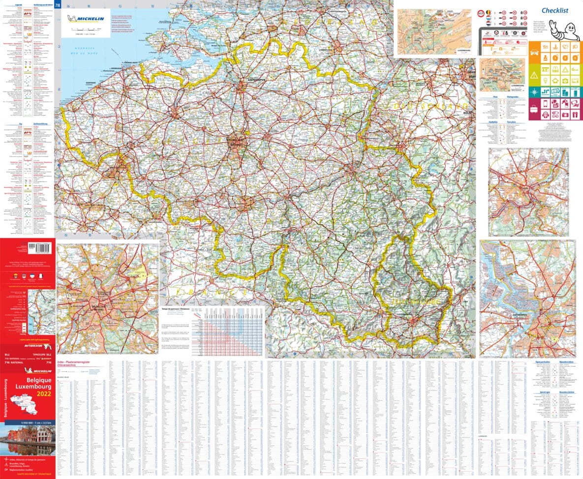 Belgium Luxembourg Michelin Map 716 2026 - Image 2