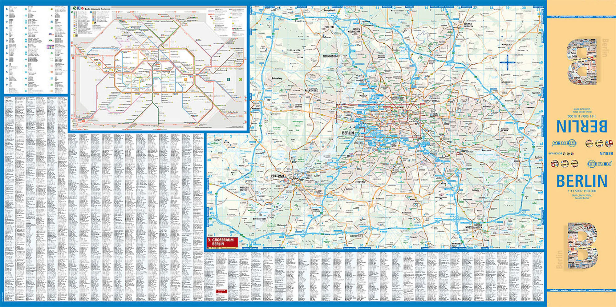 Berlin Borch Folded Laminated Map - Image 2