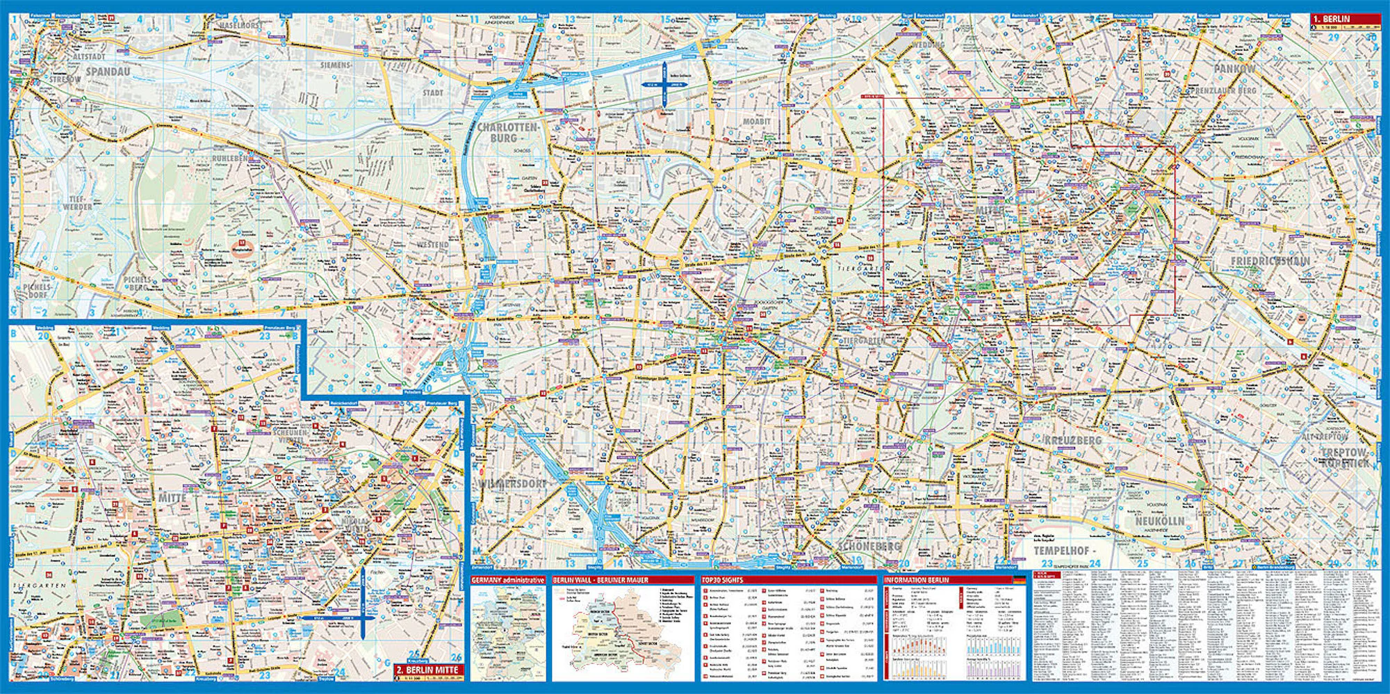 Berlin Borch Folded Laminated Map - Image 3