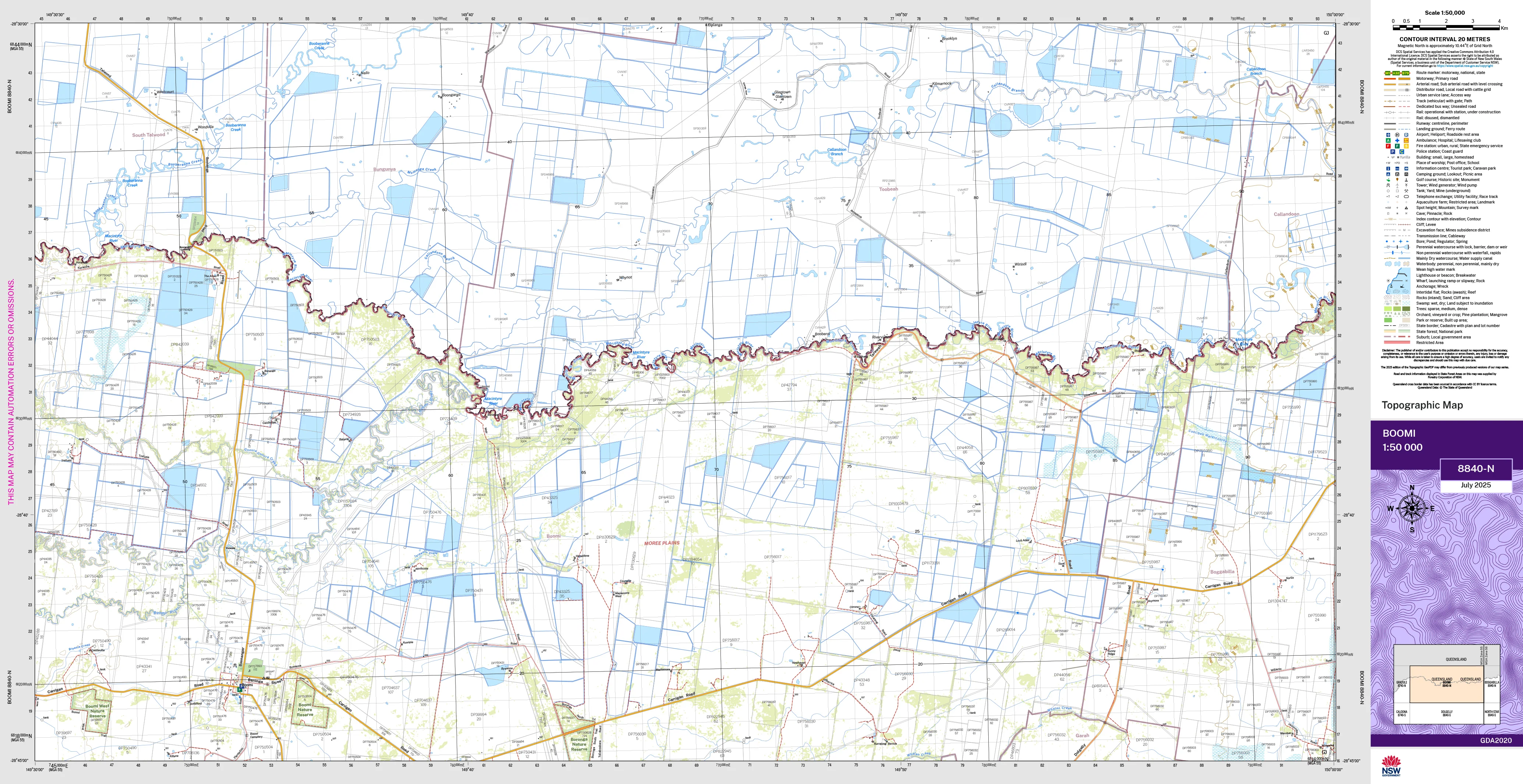 Boomi 8840-N Topographic Map 1:50k