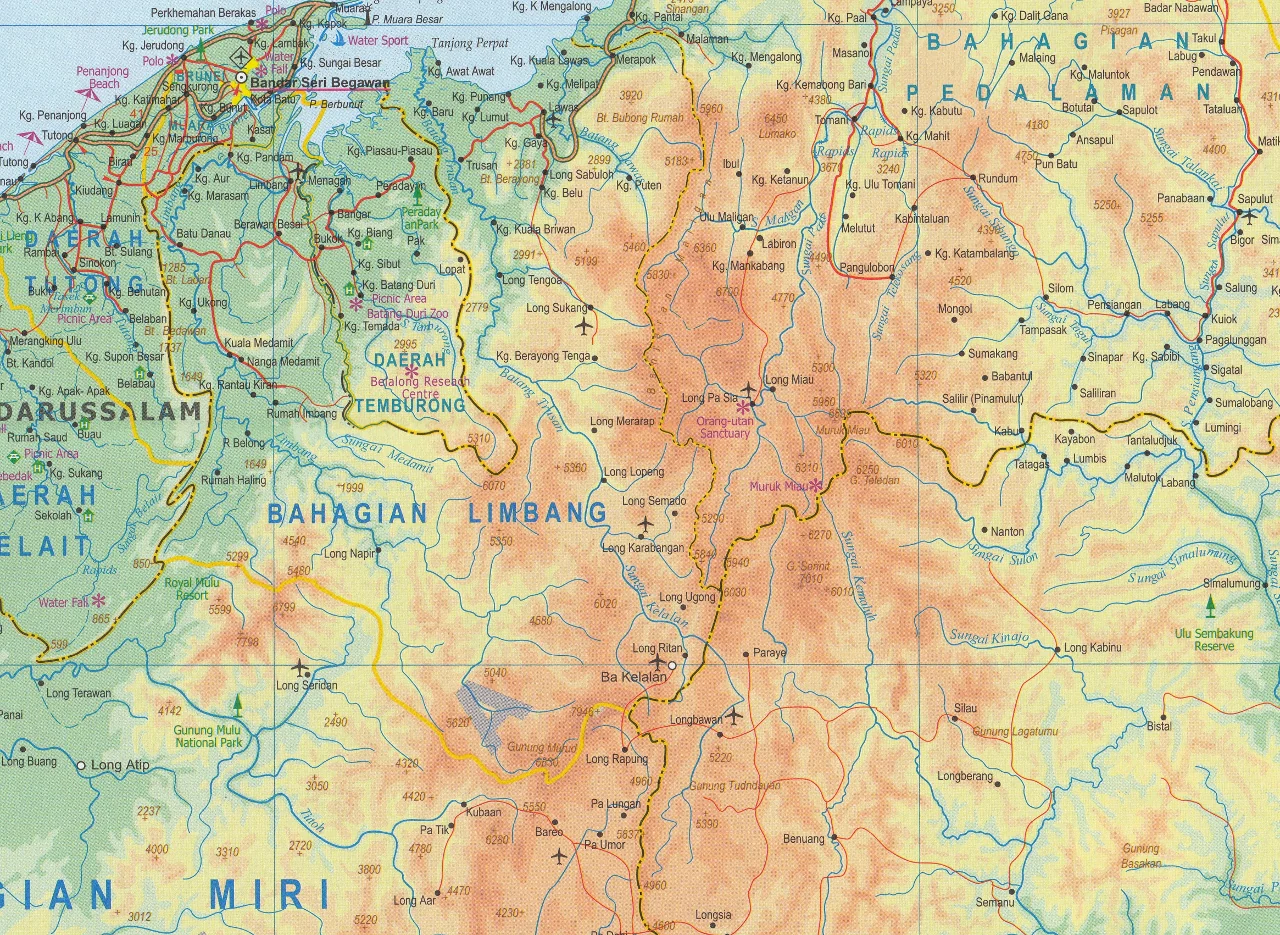 Borneo  & Kalimantan ITMB Map - Image 4