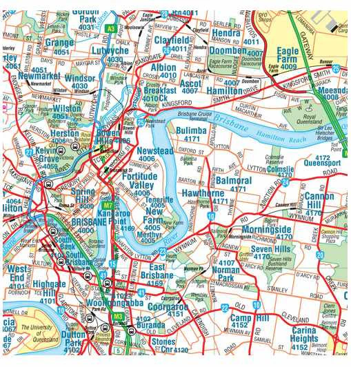 Brisbane & Region Hema 1400 x 2000mm Megamap Laminated Wall Map - Image 2