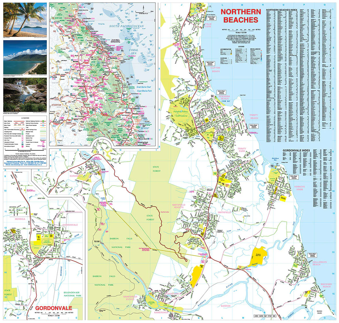 Cairns and Region Hema 730 x 700mm Laminated Wall Map - Image 2