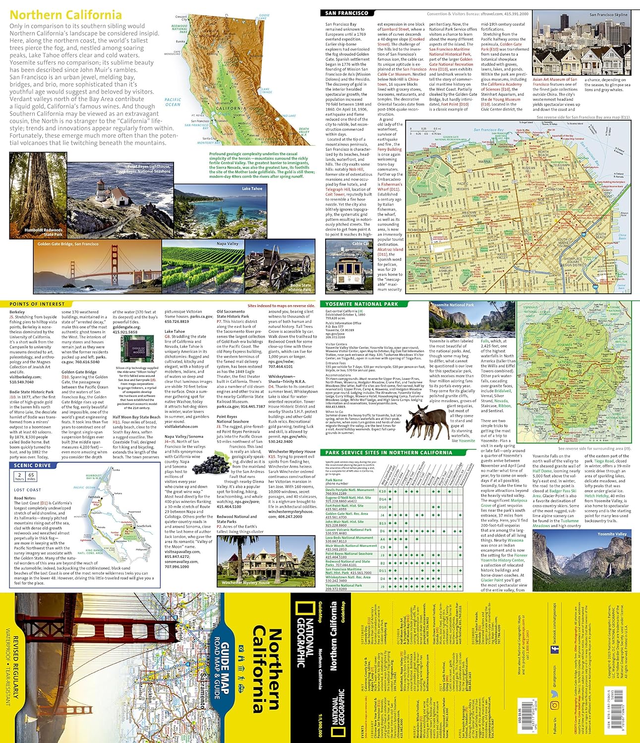 California Northern National Geographic Folded Map - Image 2