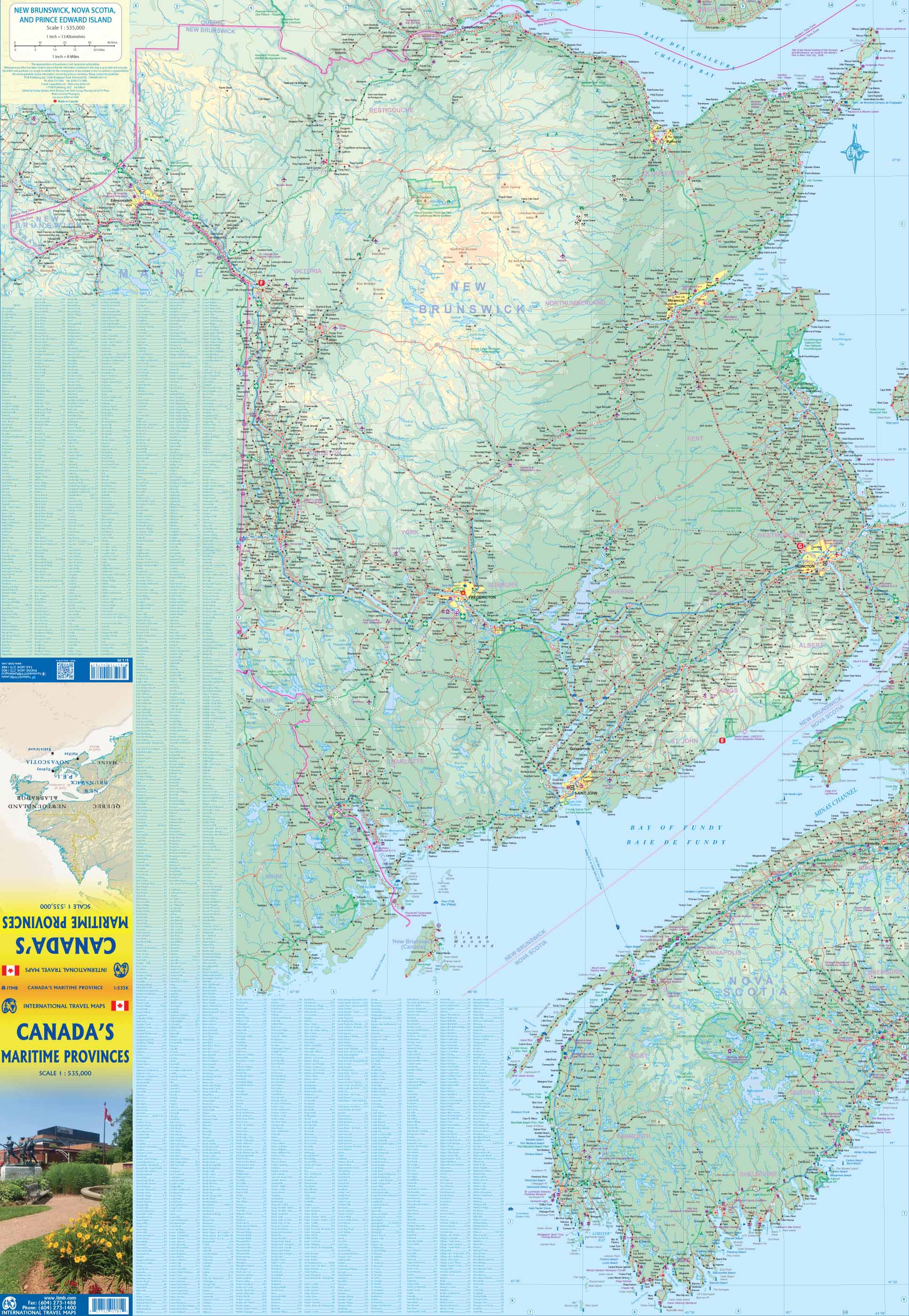 Canada's Maritime Provinces ITMB Map - Image 2