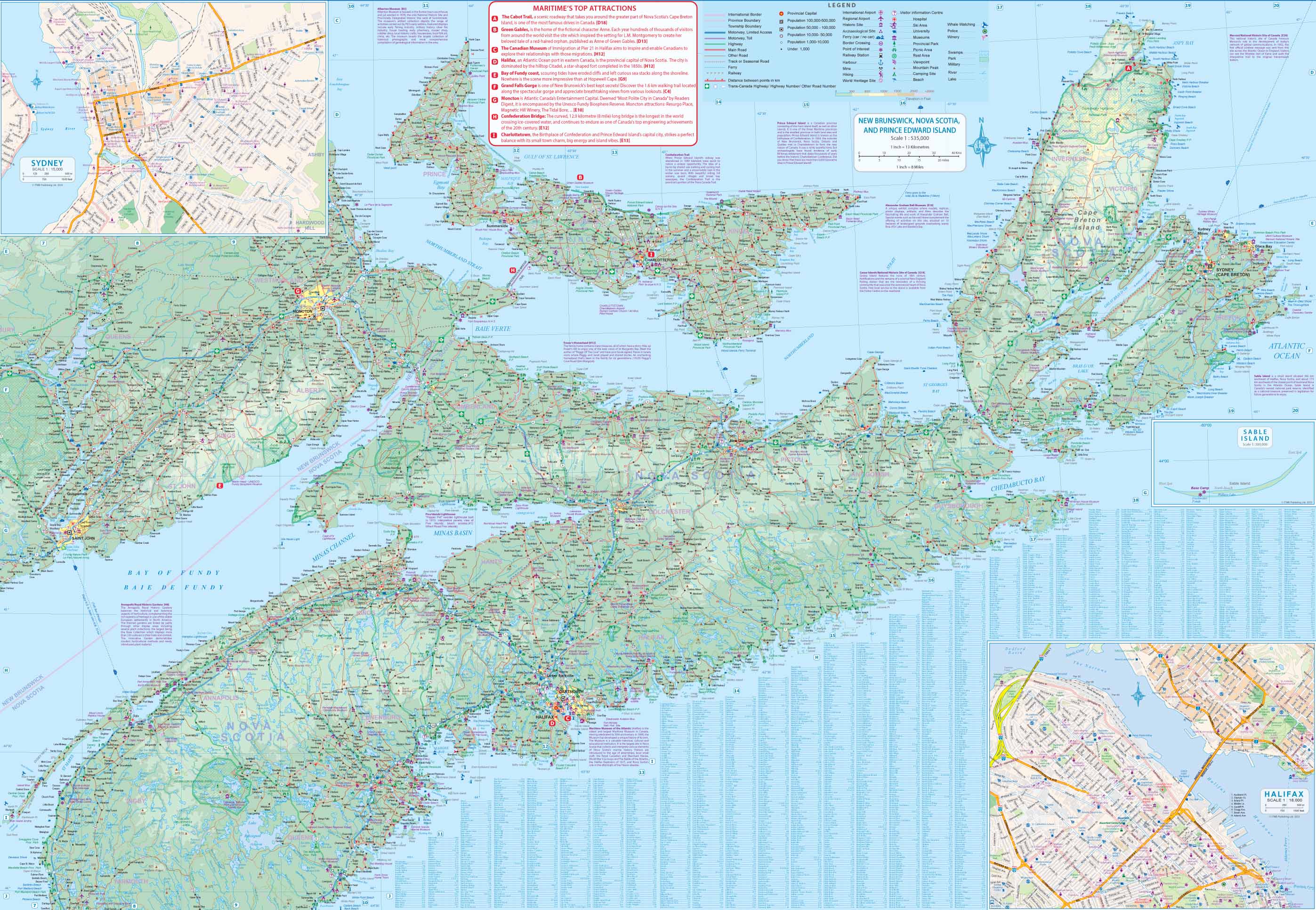 Canada's Maritime Provinces ITMB Map - Image 3