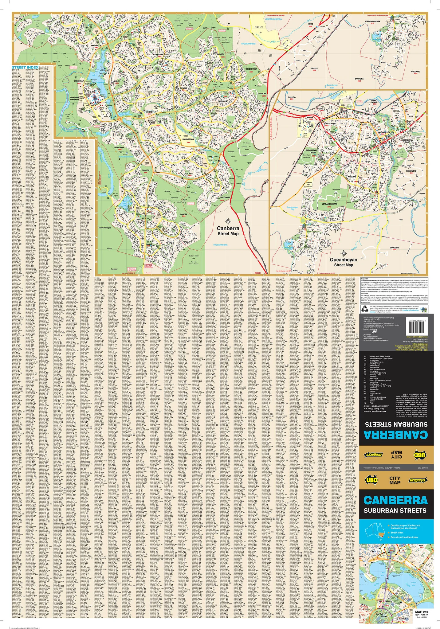 Canberra City Street Map – UBD Gregory’s - Image 3