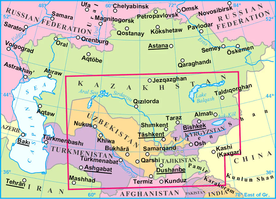 Central Asia Gizi Maps Folded - Image 2