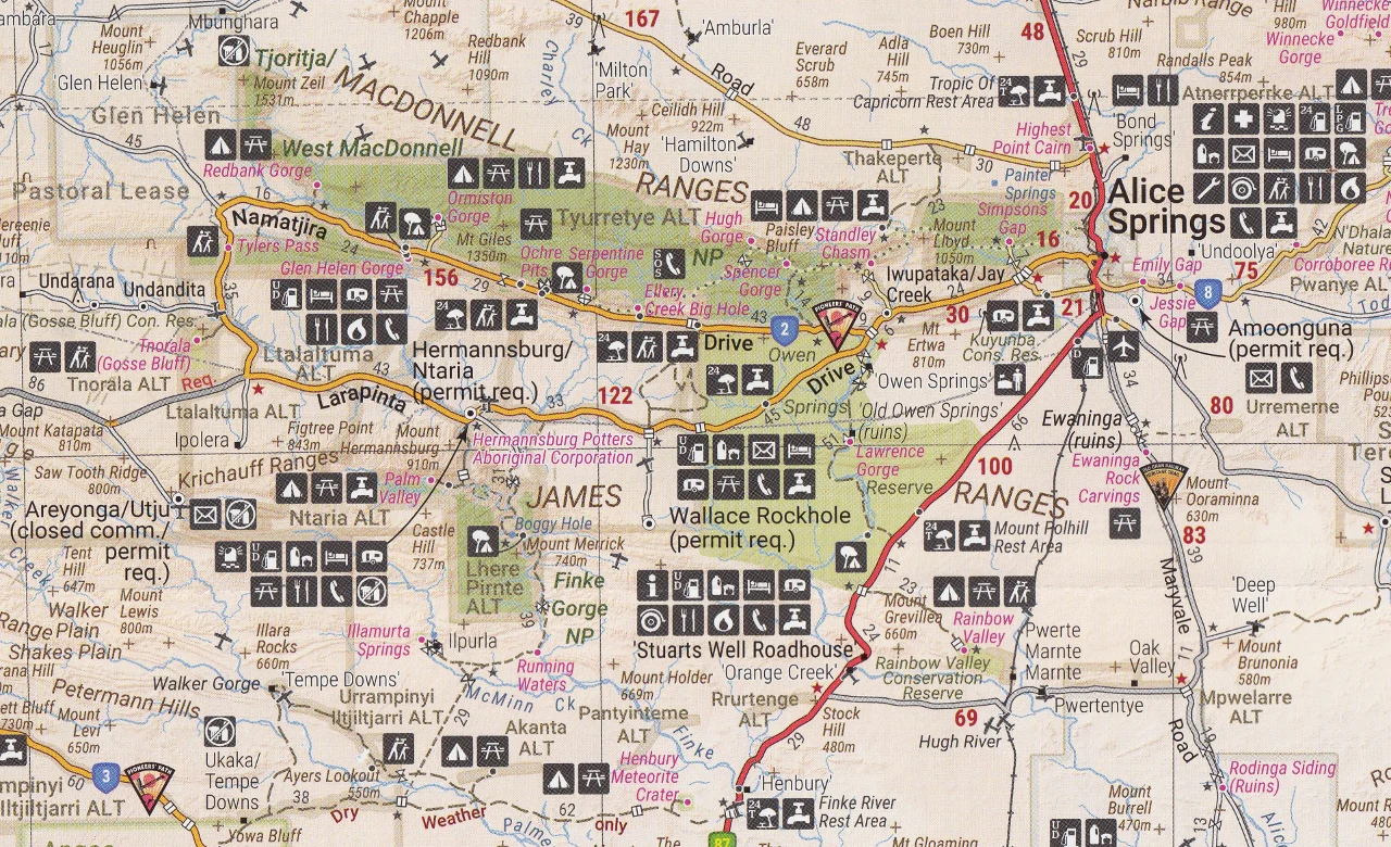 Central Australia Map – Hema Maps (11th Edition) NEW - Image 5