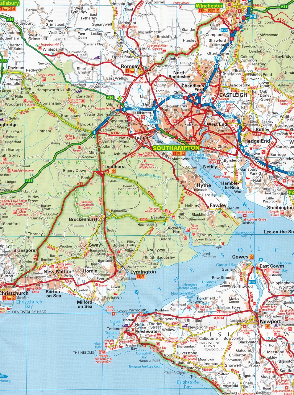 Central Southern England AA Road Map 2 - Image 4