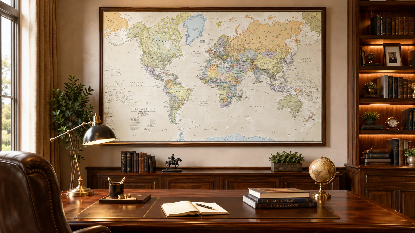Classic World Maps International 1364 x 844 mm Wall Map 2026 - Image 2