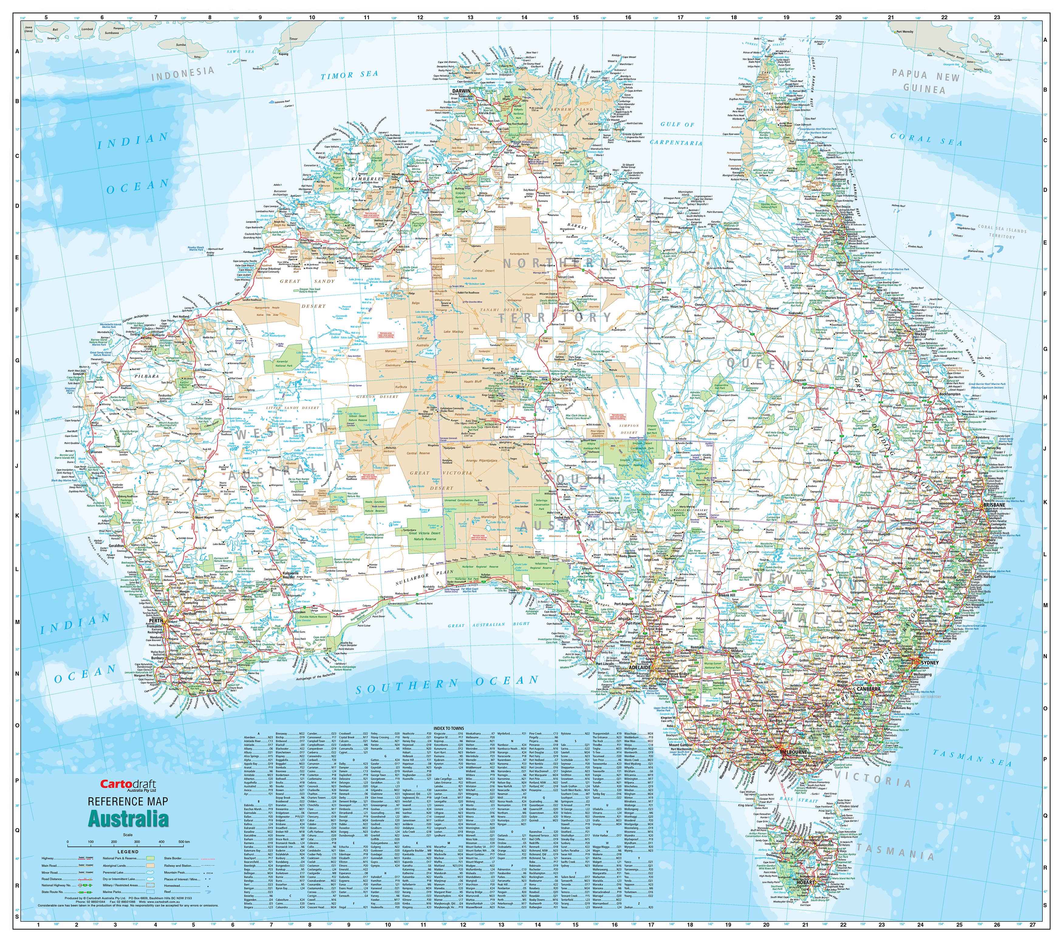 Australia Reference Megamap B 2000 x 1780mm Laminated Cartodraft with FREE Map Dots - Image 2
