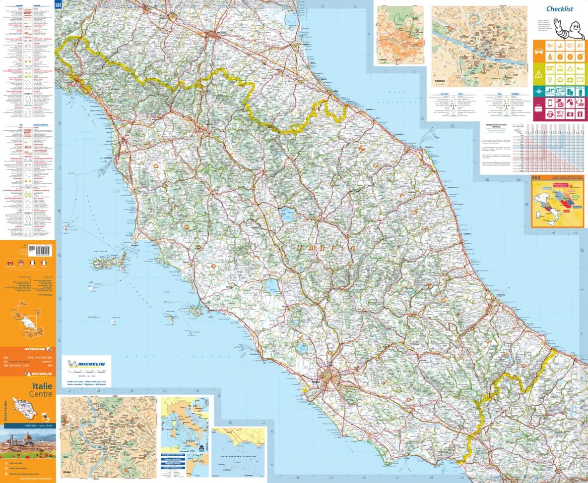 Italy Central Map Michelin 563 - Image 2