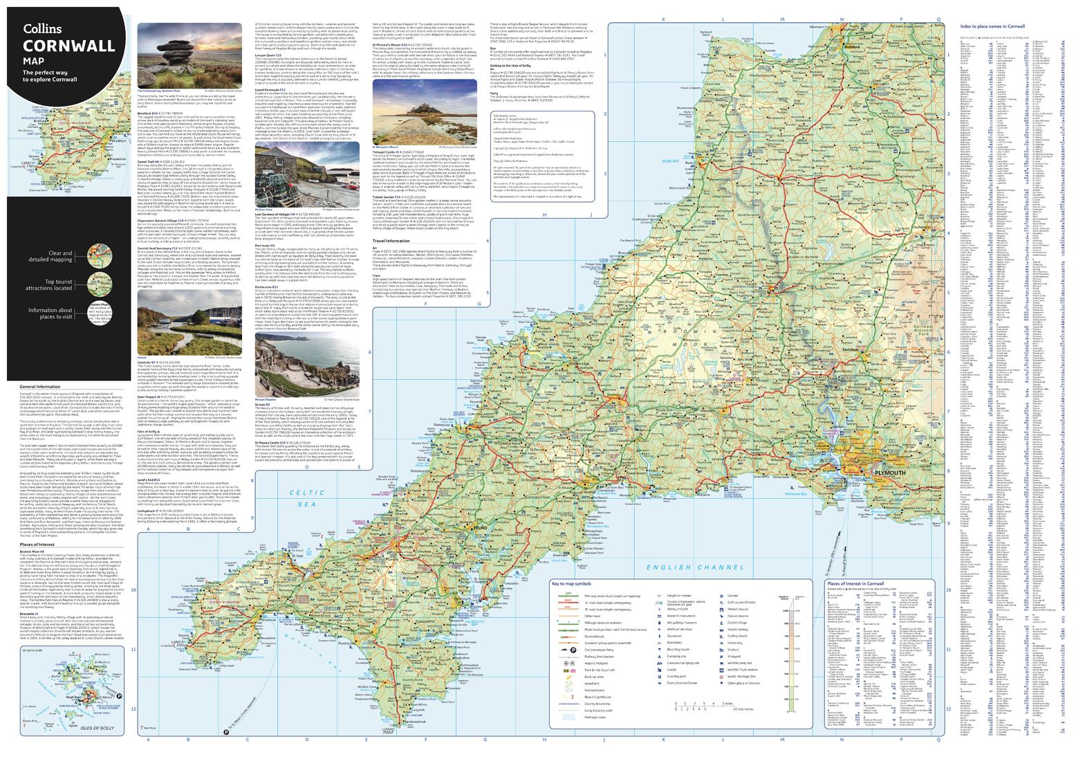 Cornwall Pocket Map by Collins
