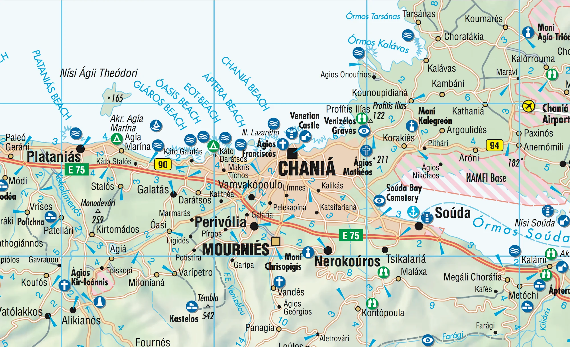 Crete Borch Folded Laminated Map - Image 4