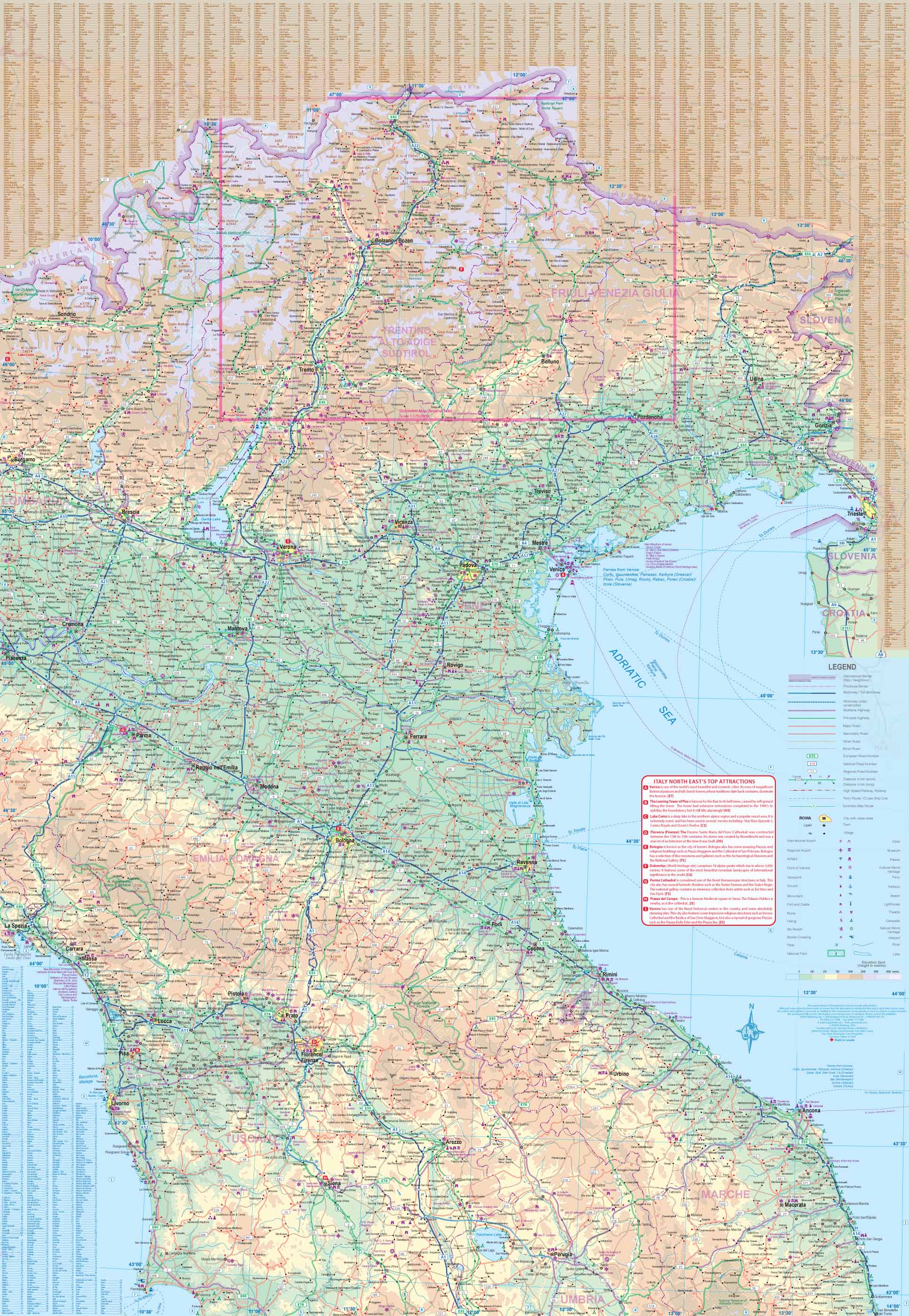 Dolomites & NE Italy ITMB Map - Image 3