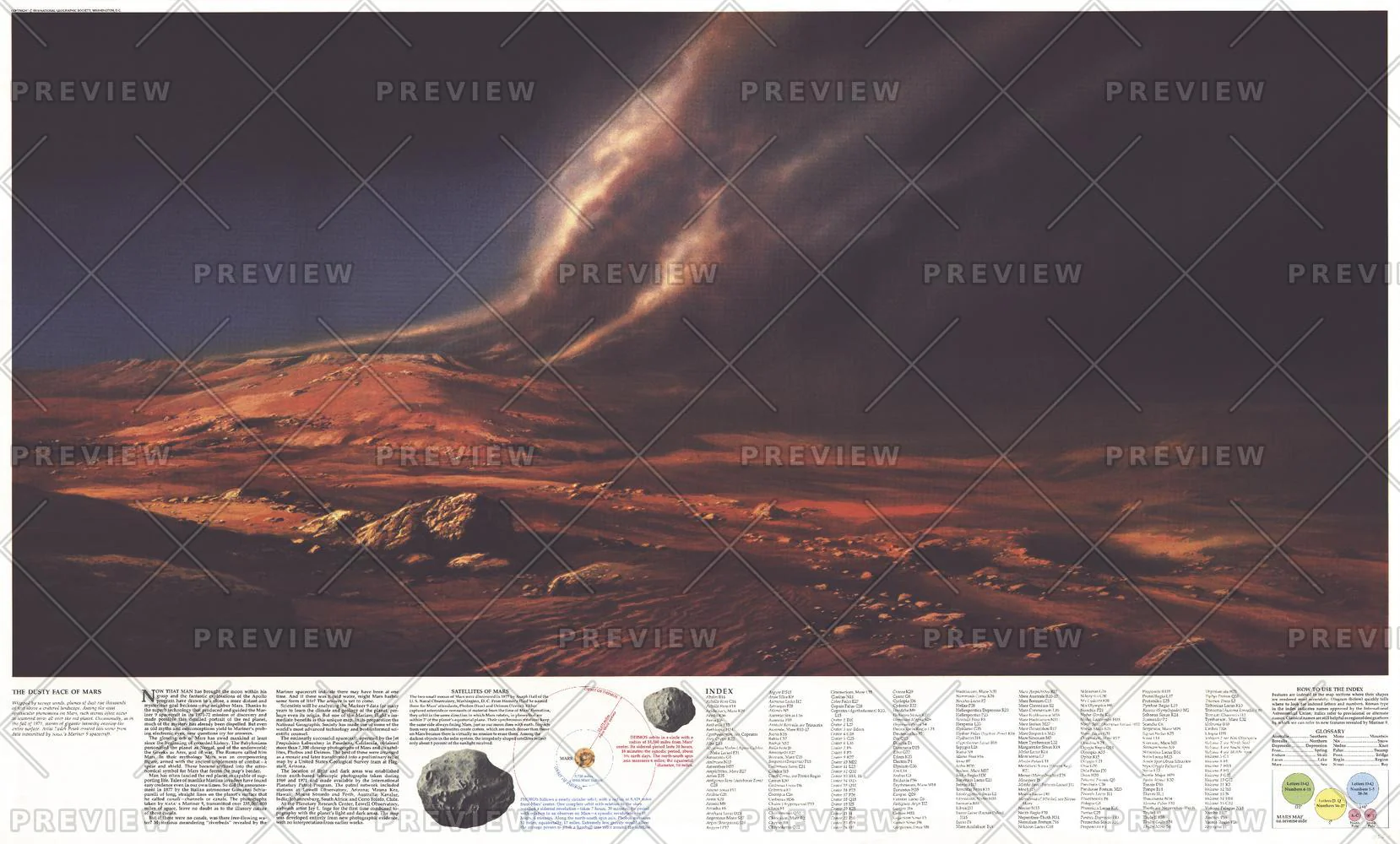 Dusty Face of Mars - Published 1973 by National Geographic