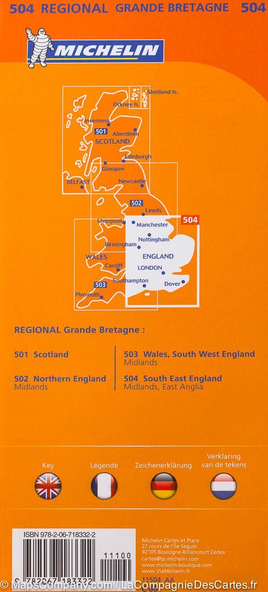 England South East, Midlands & East Anglia  Michelin Map 504 - Image 2