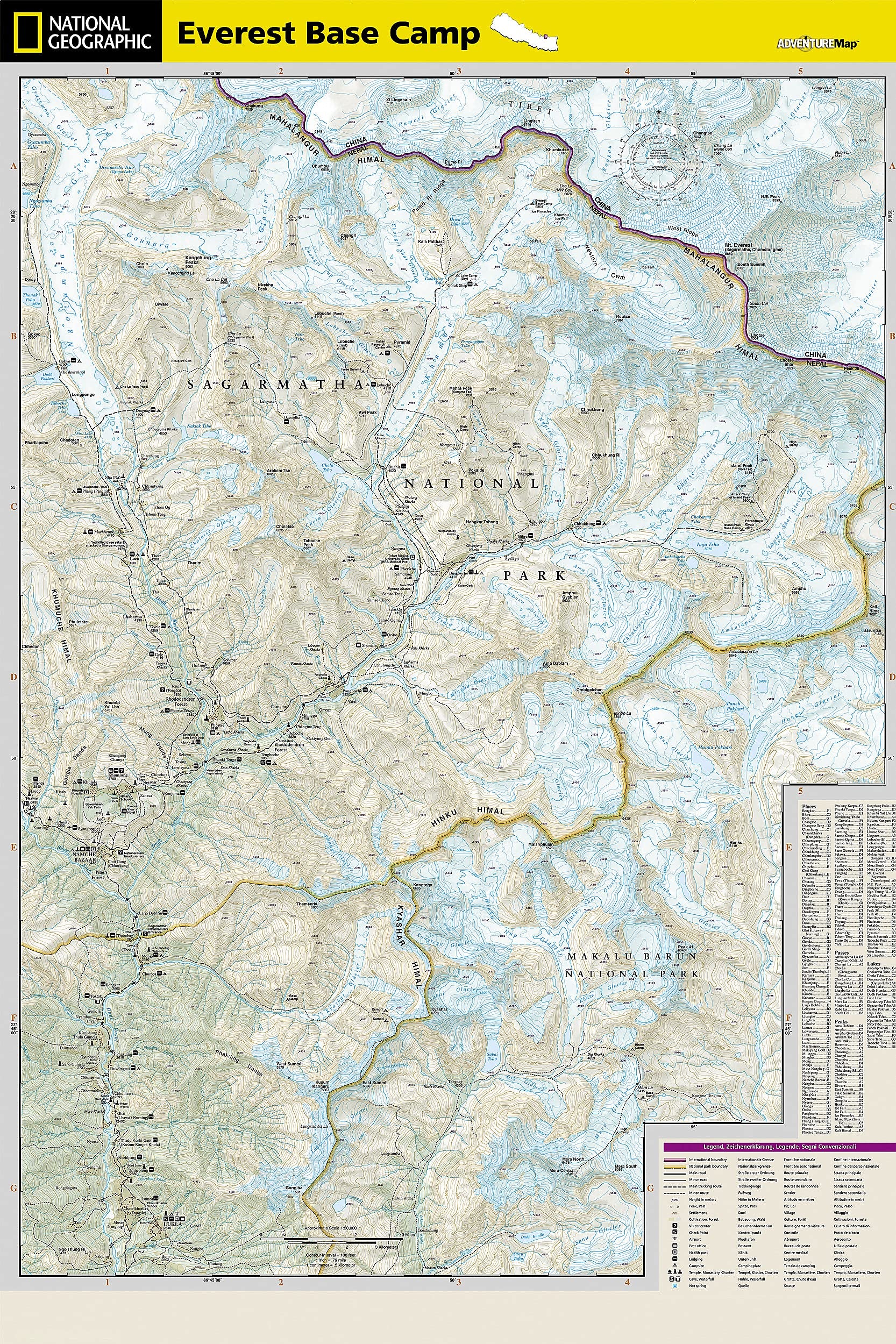 Everest Base Camp National Geographic Folded Map - Image 3