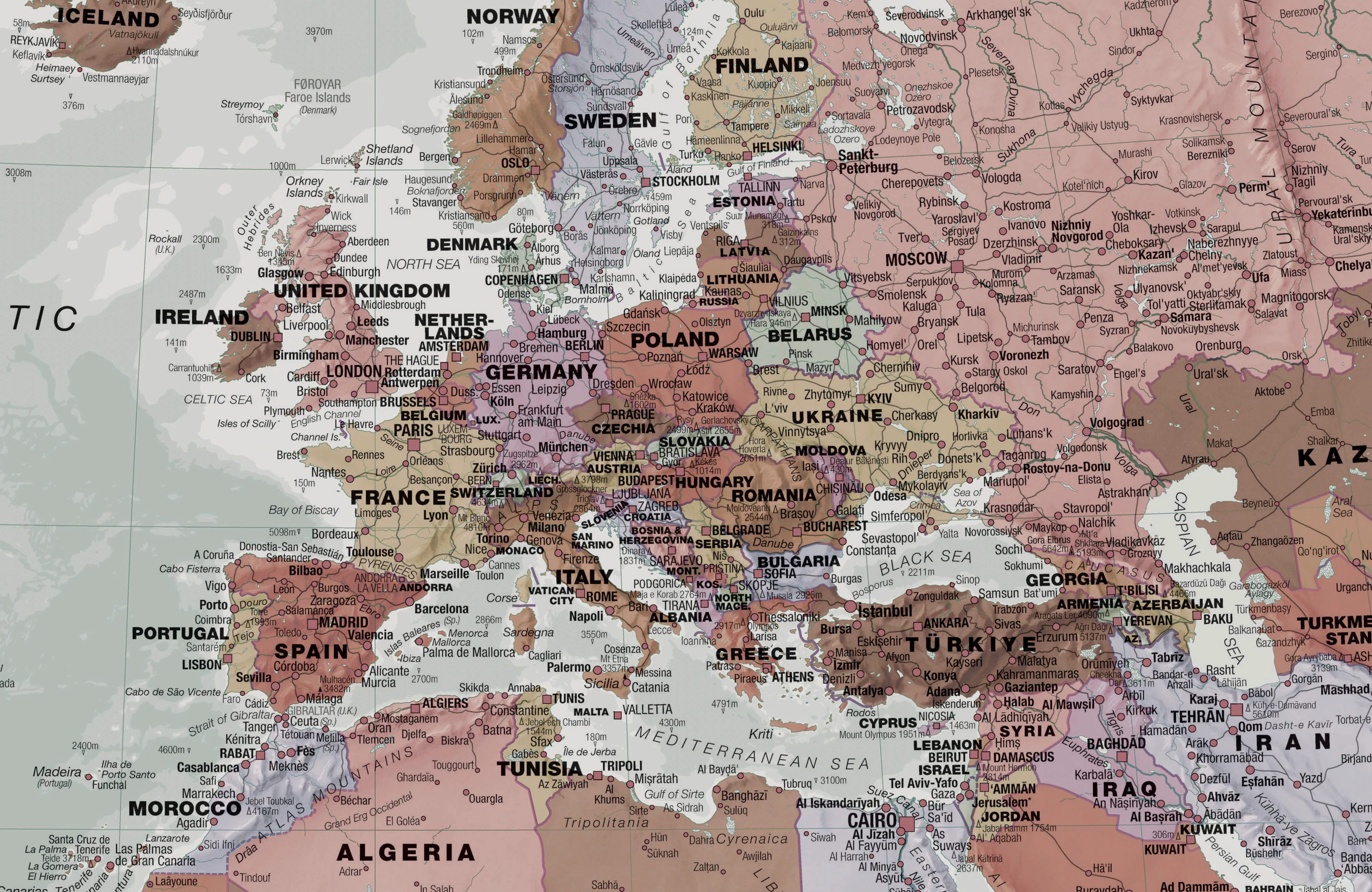 Executive World Maps International 2000 x 1200mm Wall Map 2026 - Image 5