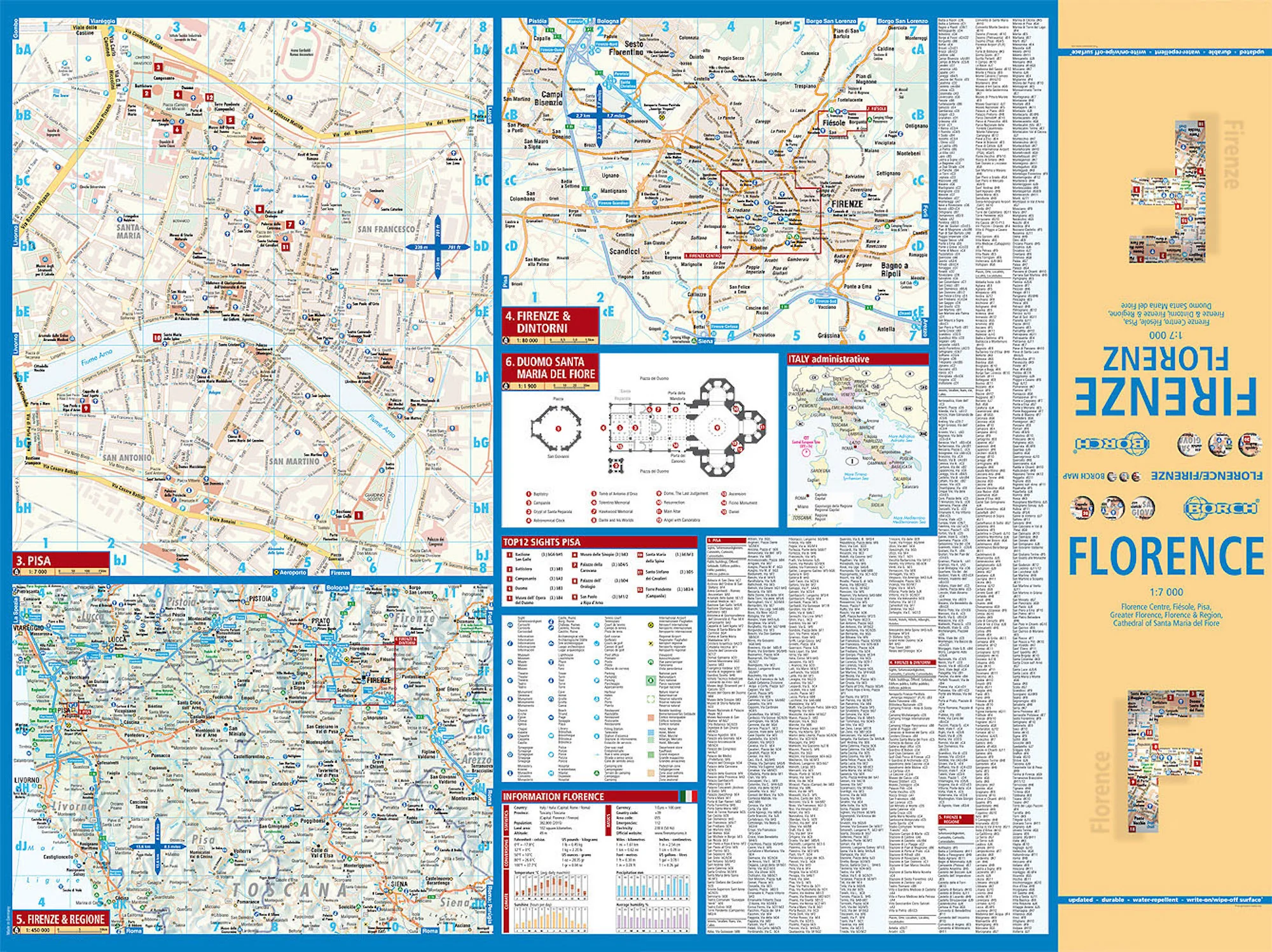 Florence Borch Folded Laminated Map - Image 2